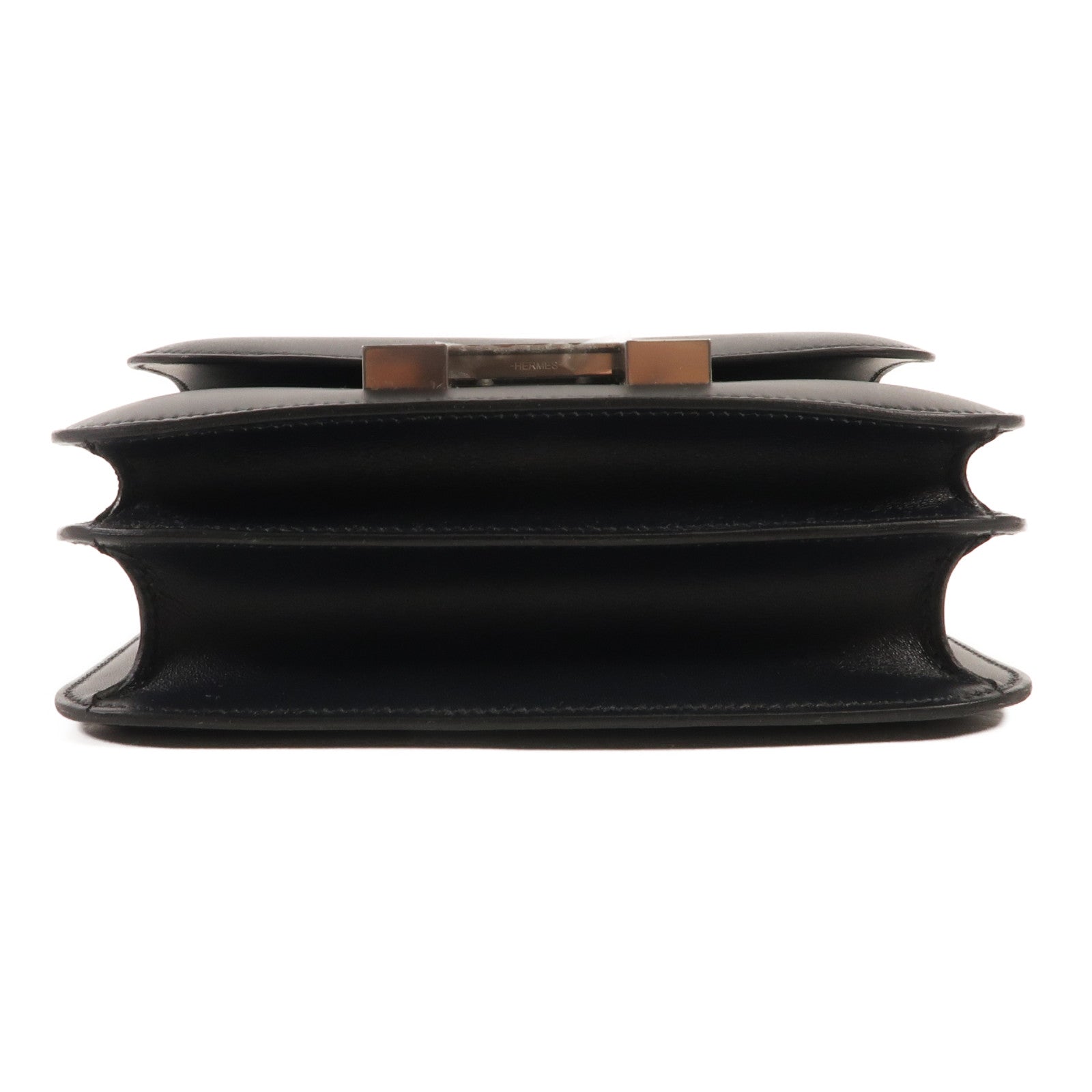 HERMES Monsieur/Crocodile皮革Mini Constance銀扣肩背袋