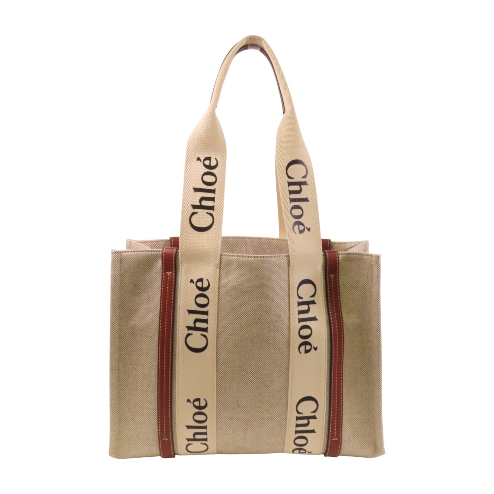 Chloe 【激減優惠】帆布Woody Tote Medium肩背袋