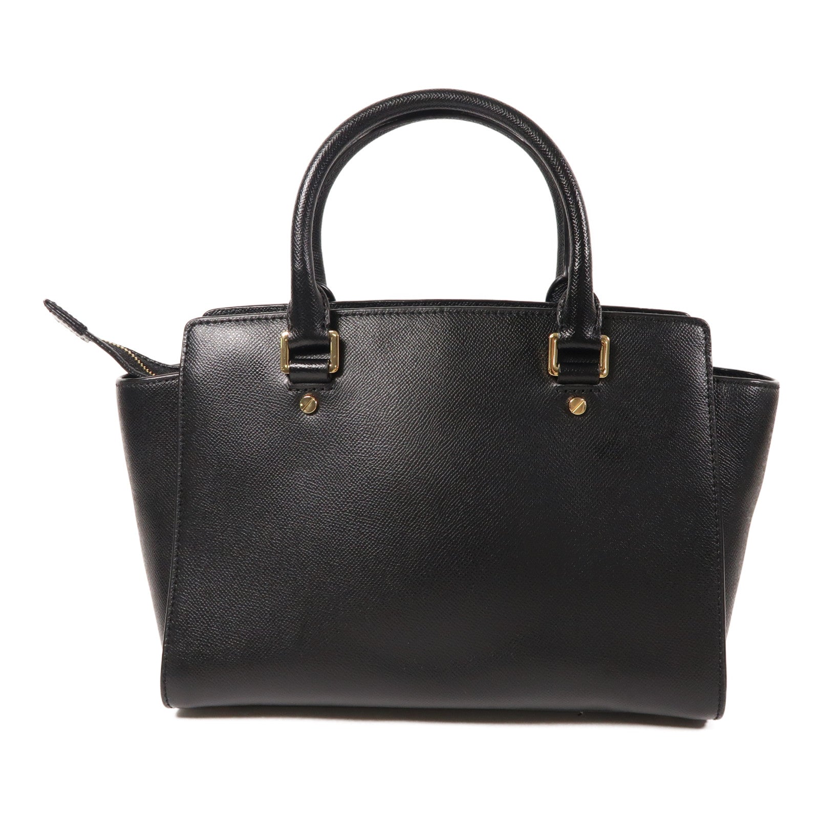 Michael Kors 牛皮皮革Shoulder Bag金扣手挽肩背兩用袋黑色