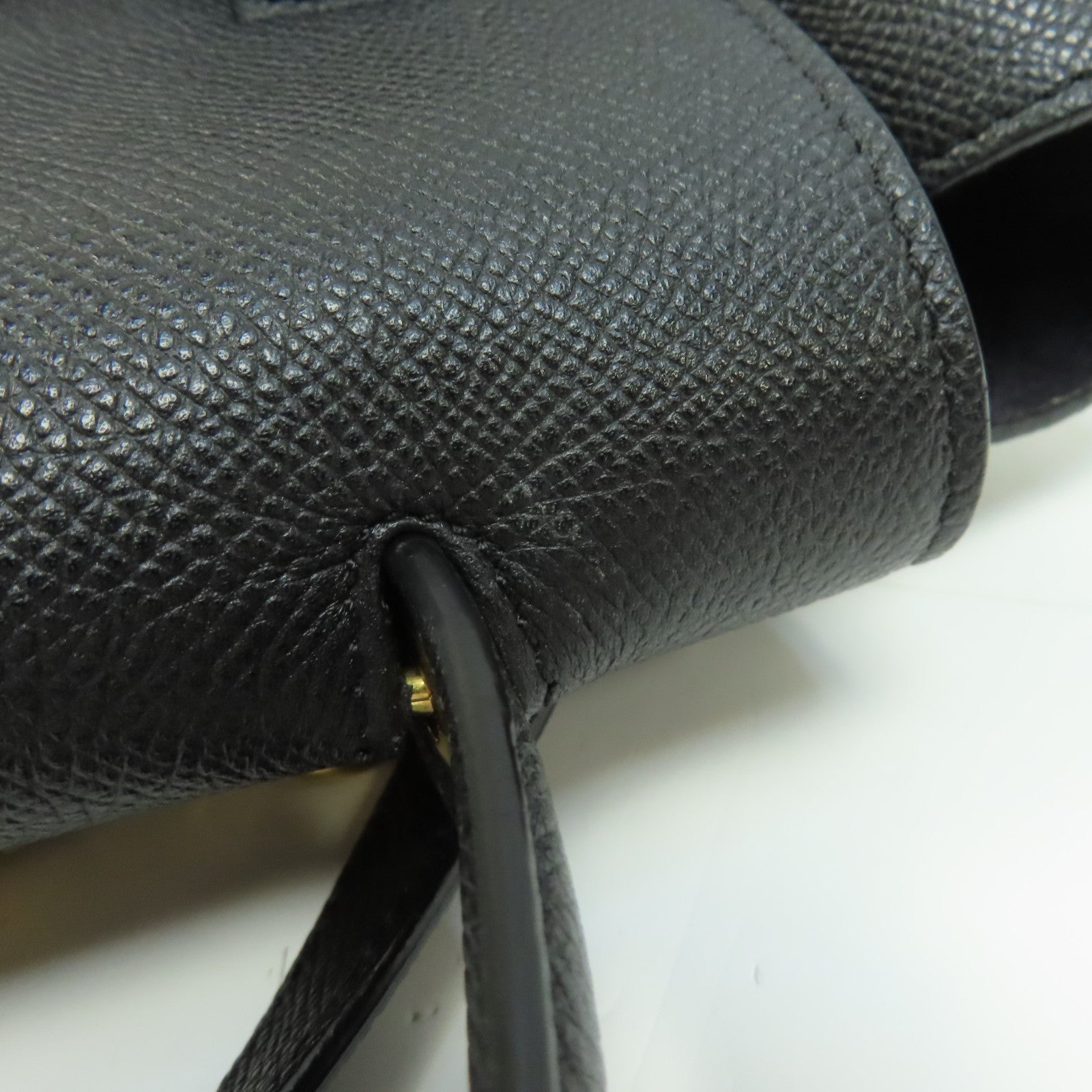 CELINE 牛皮皮革Belt Bag金扣手挽肩背兩用袋黑色