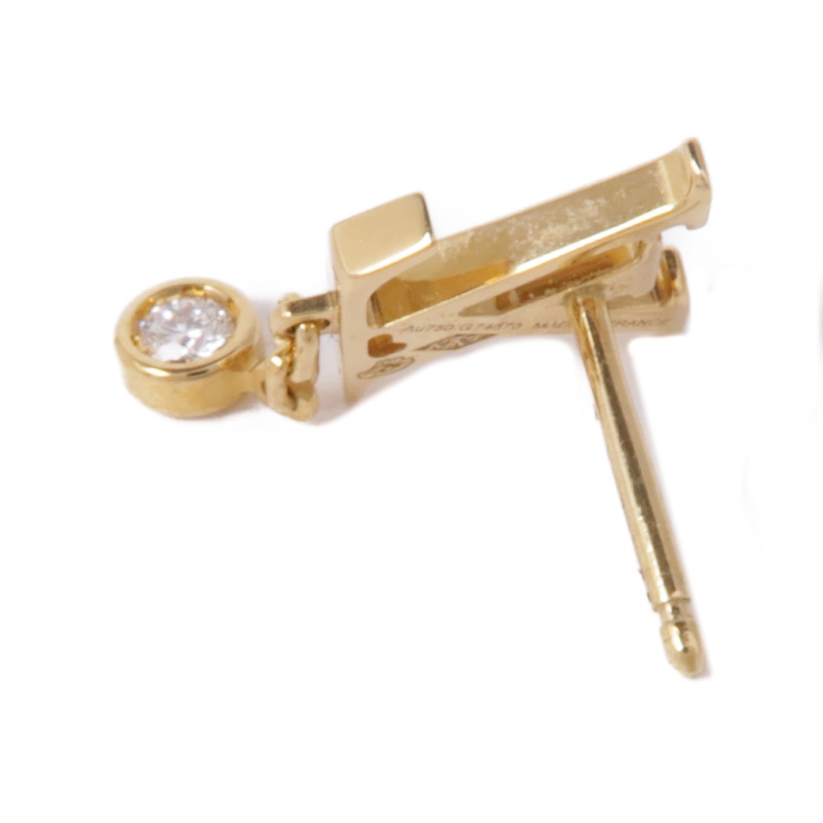 LOUIS VUITTON 18K黃金Idylle Blossom Ear Stud鑽石耳環