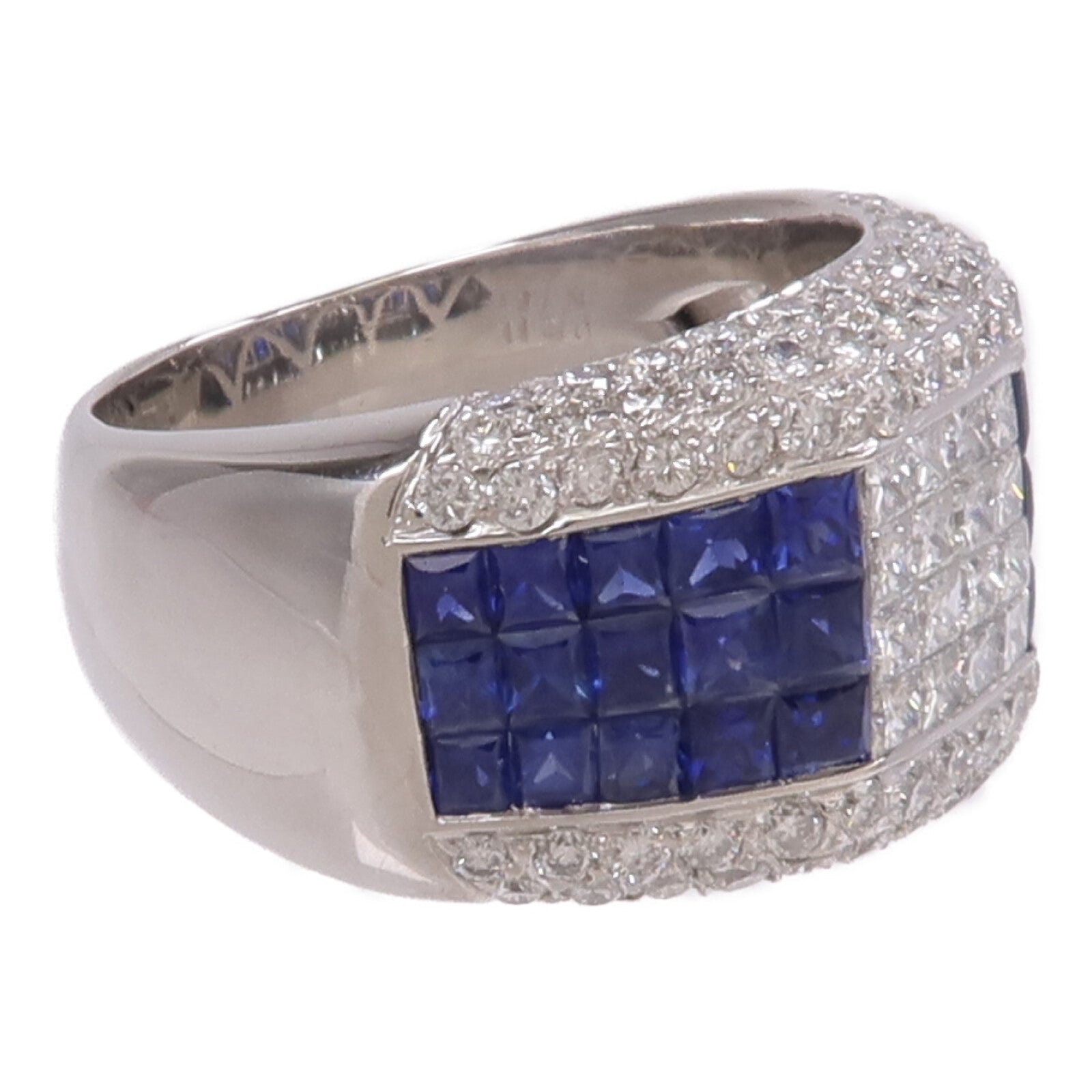 JEWELRY PT900鉑金Sapphire Diamond Ring藍寶石/鑽石戒指
