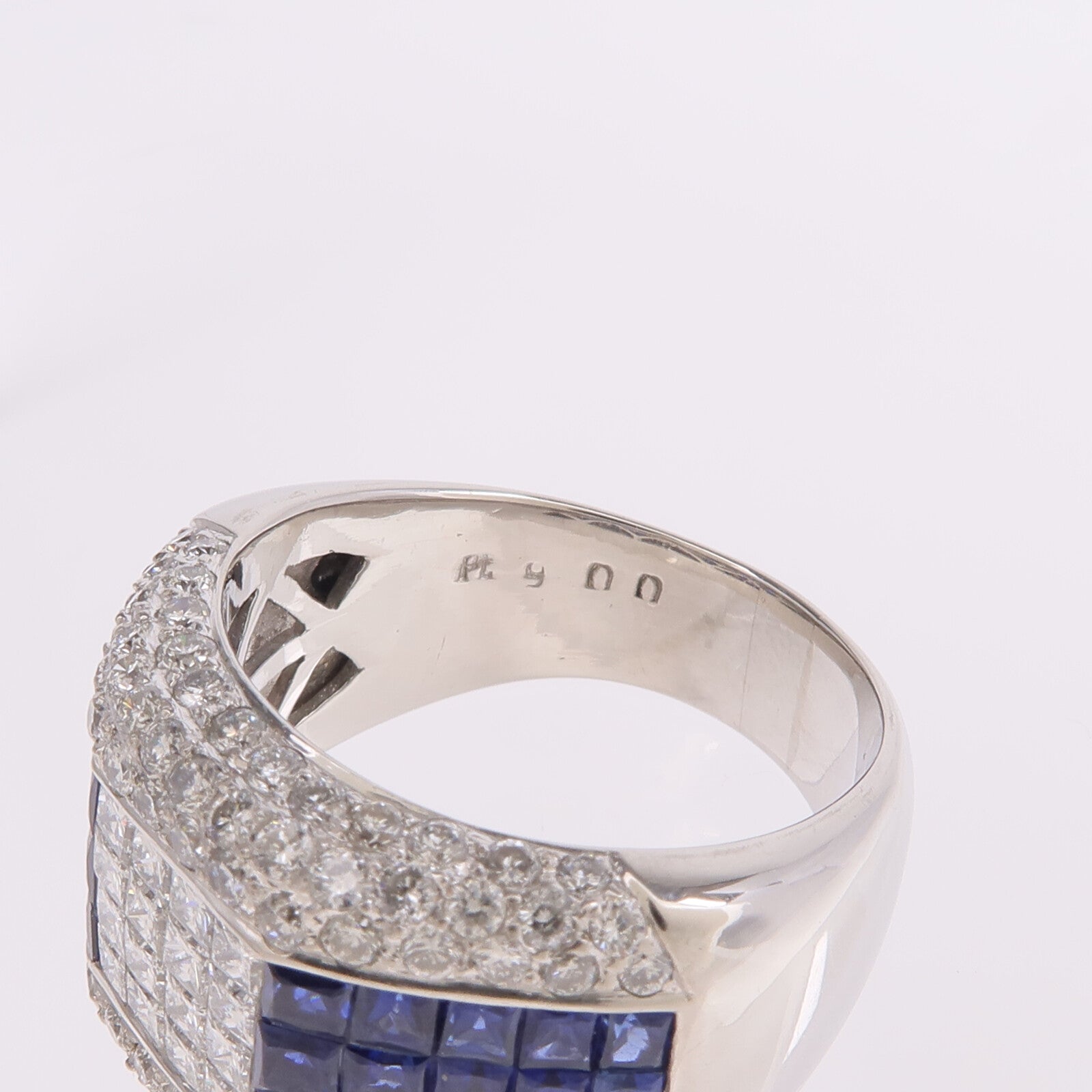 JEWELRY PT900鉑金Sapphire Diamond Ring藍寶石/鑽石戒指