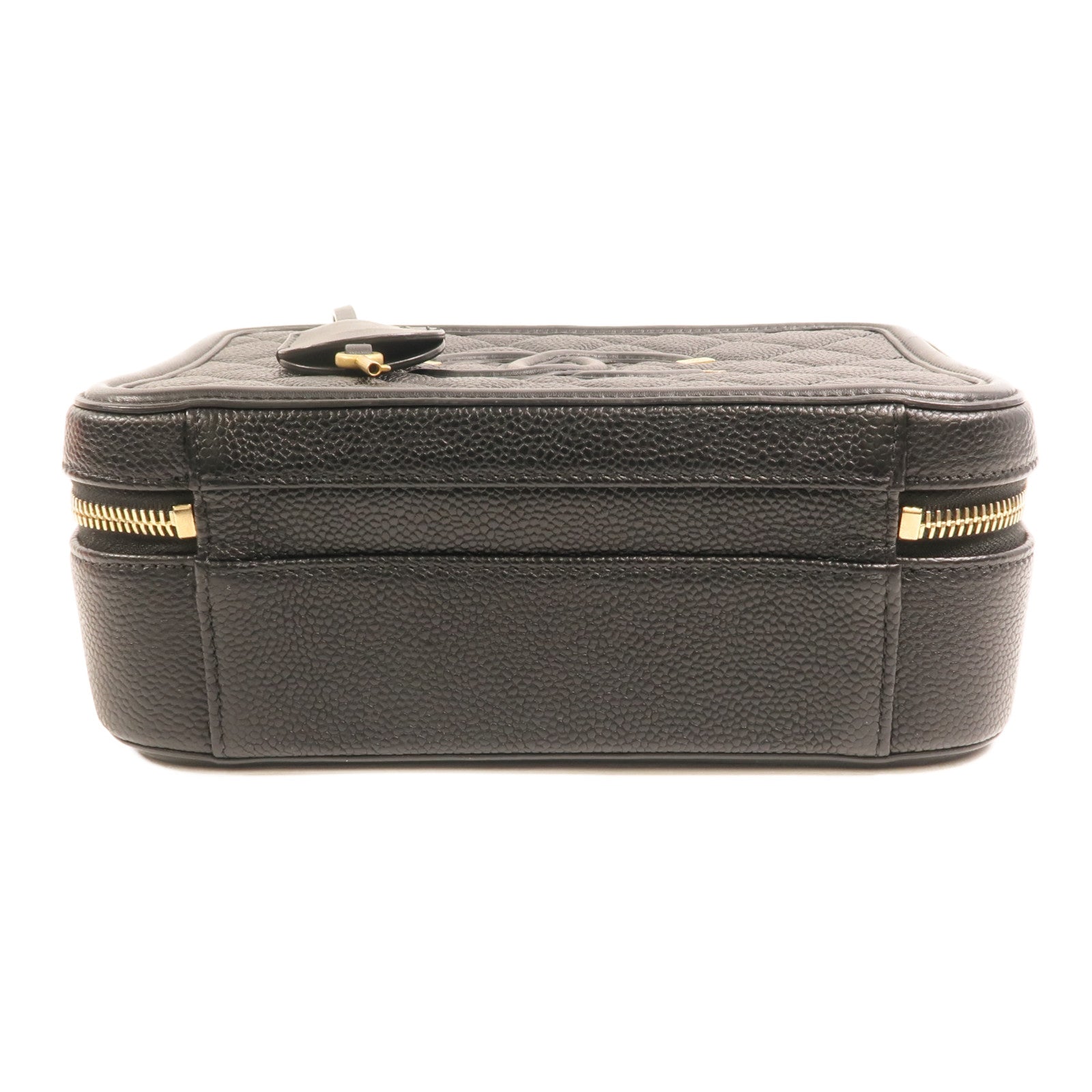CHANEL 牛皮皮革Vanity Case金扣手挽肩背兩用袋