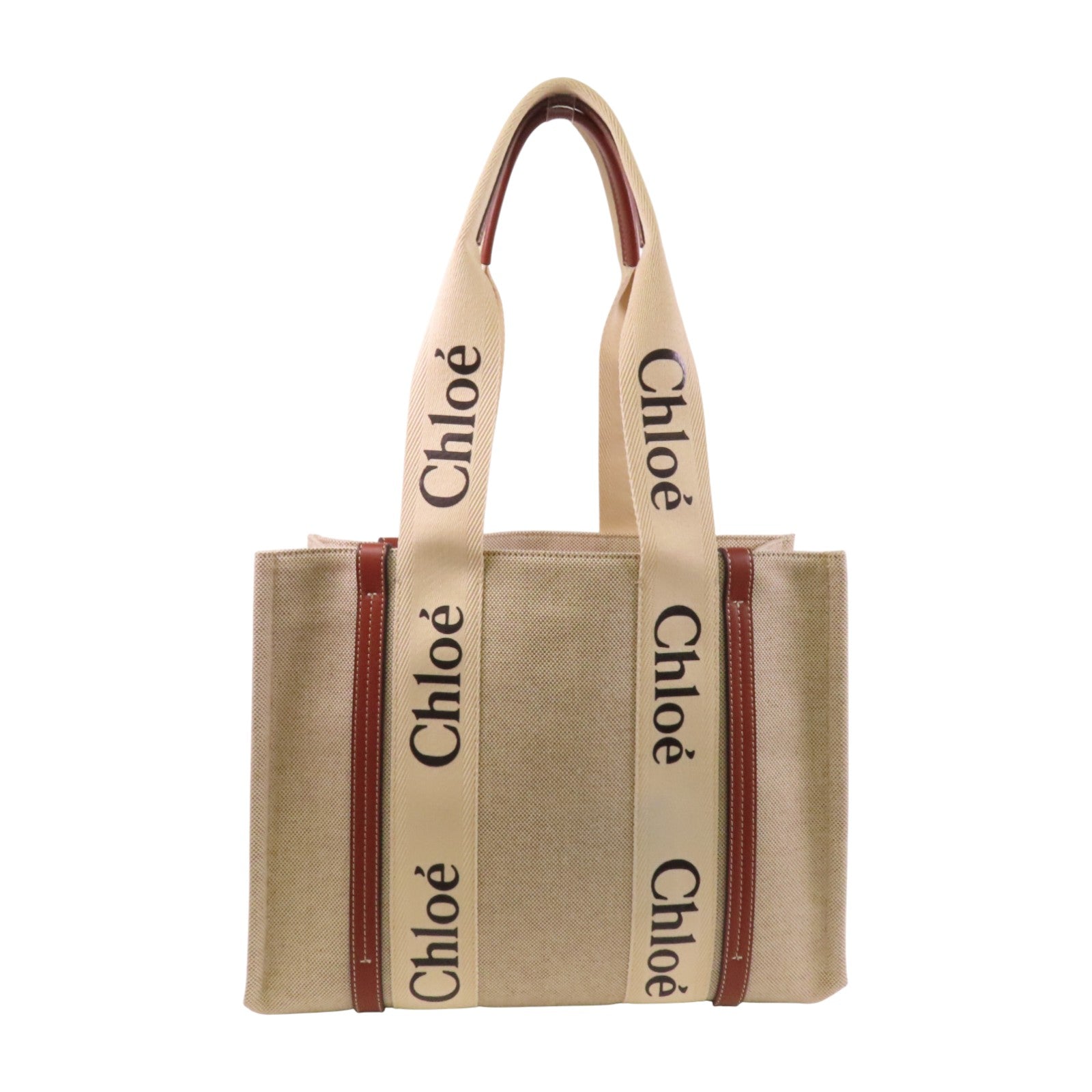 Chloe 【激減優惠】帆布Woody Tote Medium肩背袋