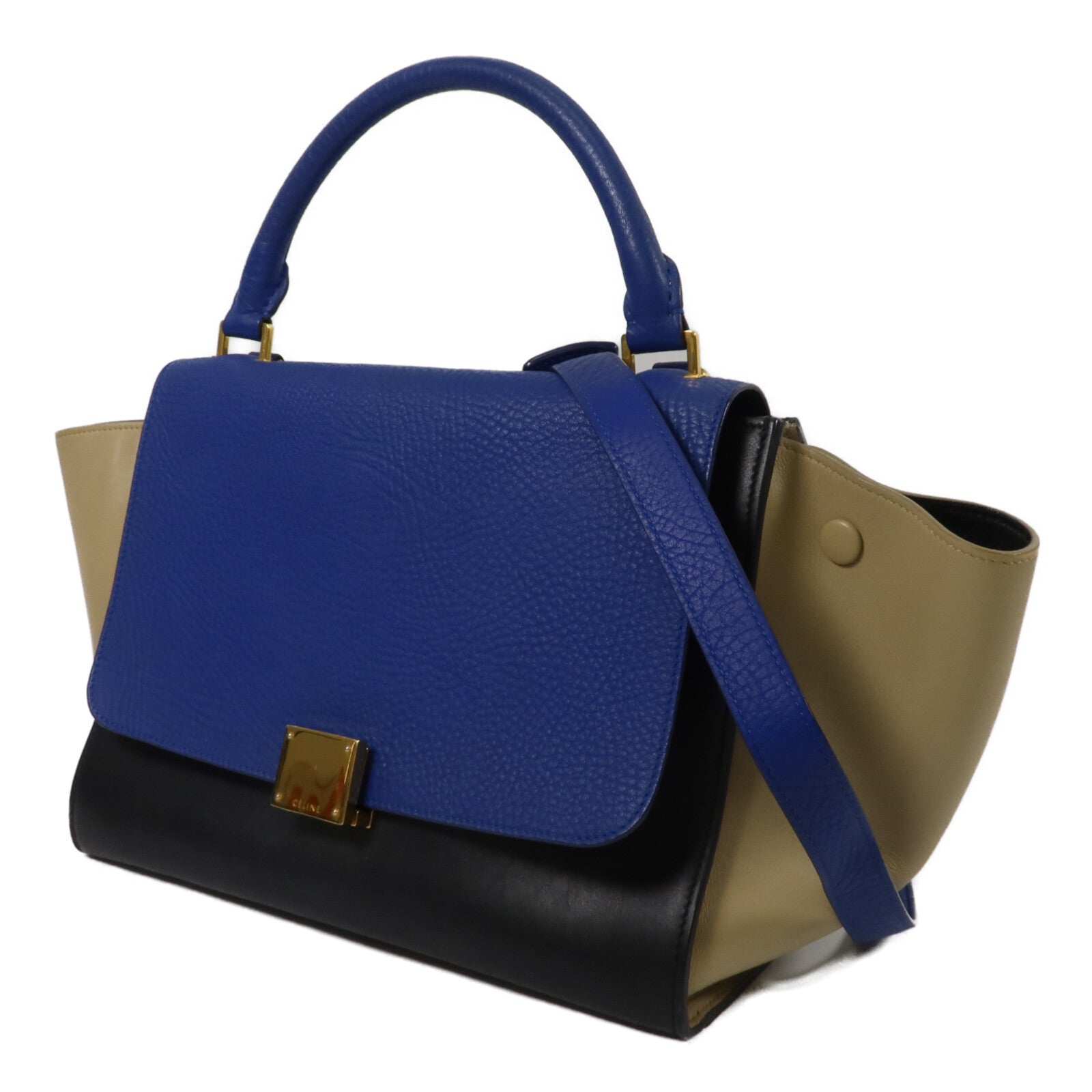 CELINE 牛皮皮革Trapeze Medium手挽肩背兩用袋