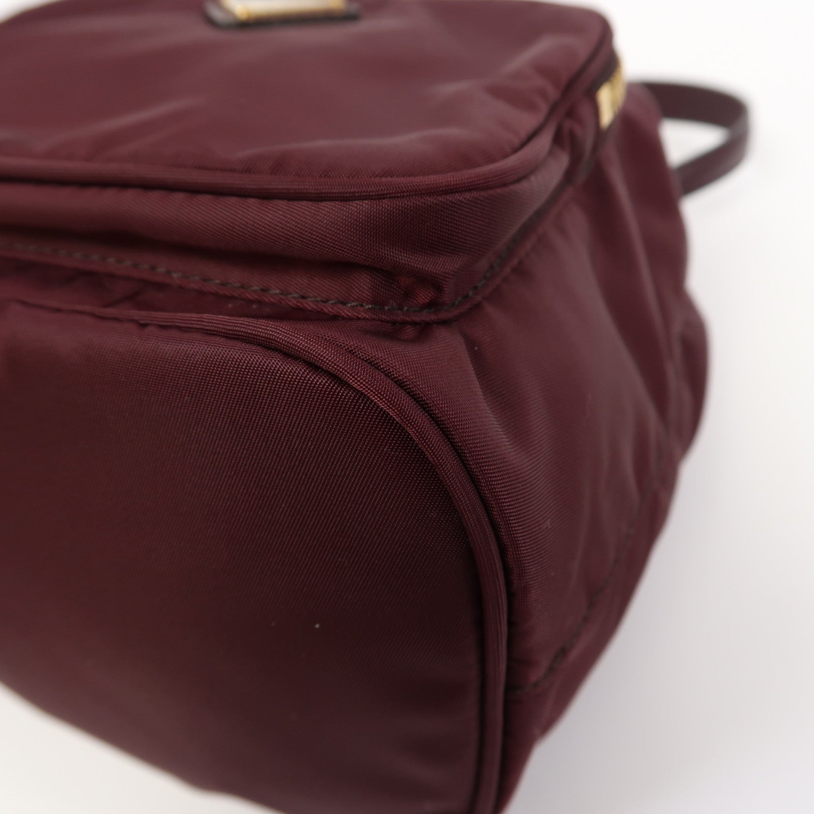 PRADA 尼龍Hand Bag金扣手挽肩背兩用袋紅色