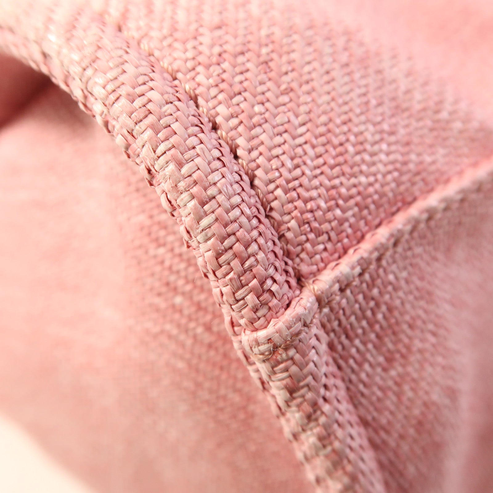 CHANEL Straw Deavuille Tote銀扣手挽肩背兩用袋