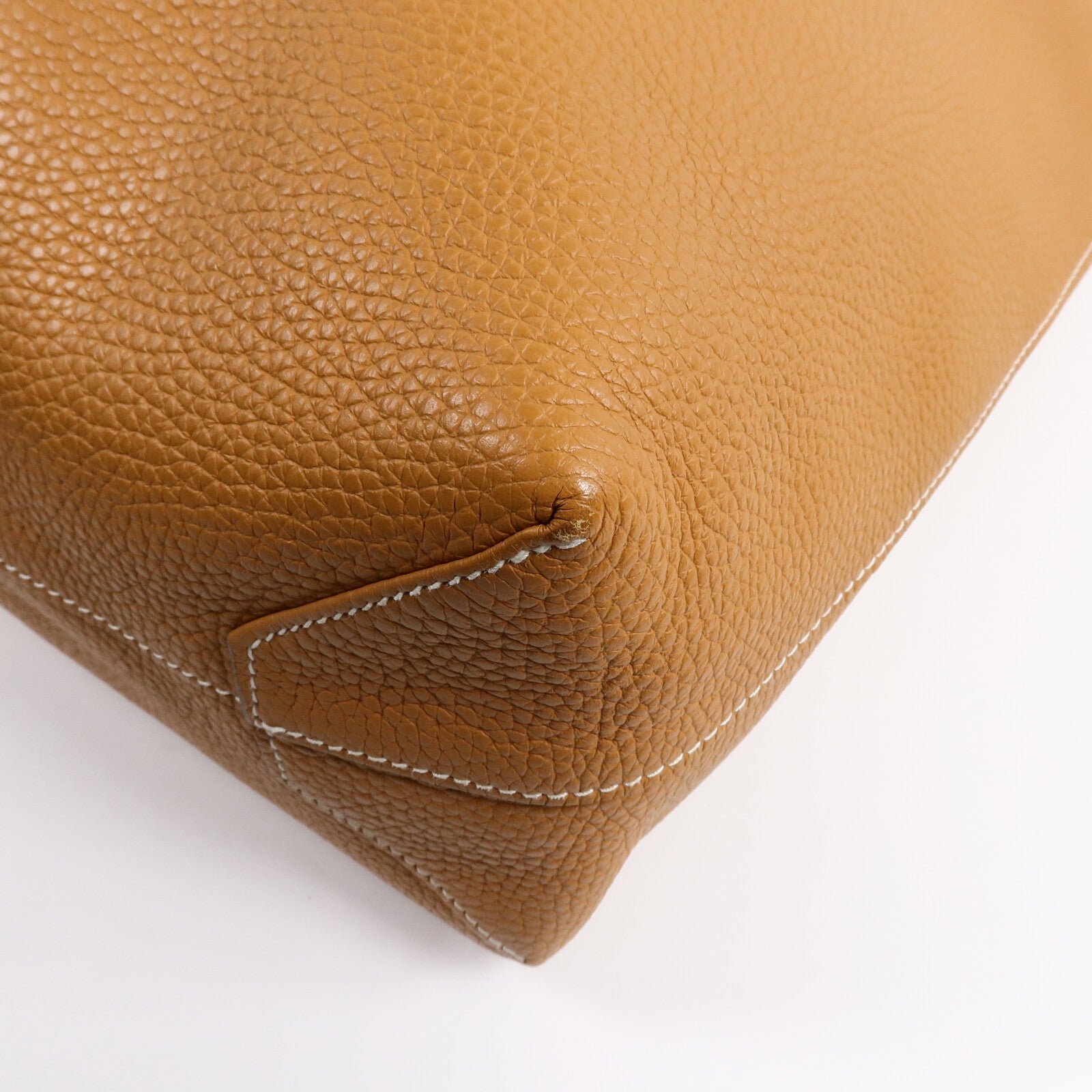 HERMES Clemence皮革Double Sens 35肩背袋Gold/Noir