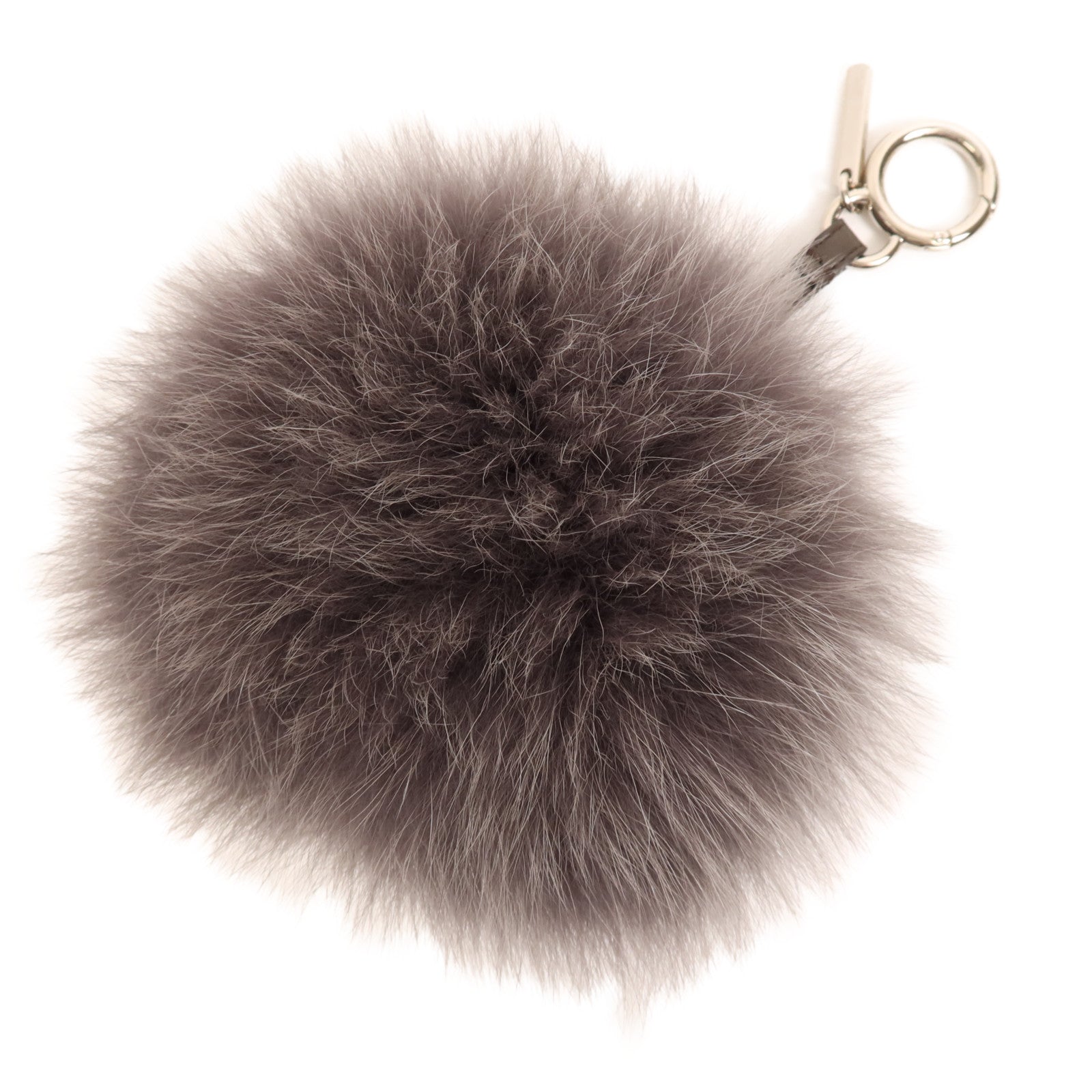 FENDI 毛皮Charm銀扣掛飾