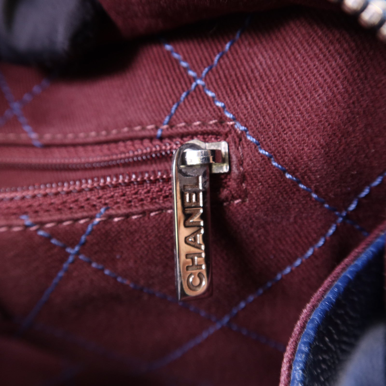 CHANEL 牛皮皮革Chain Shoulder Bag銀扣鏈帶手挽肩背兩用袋