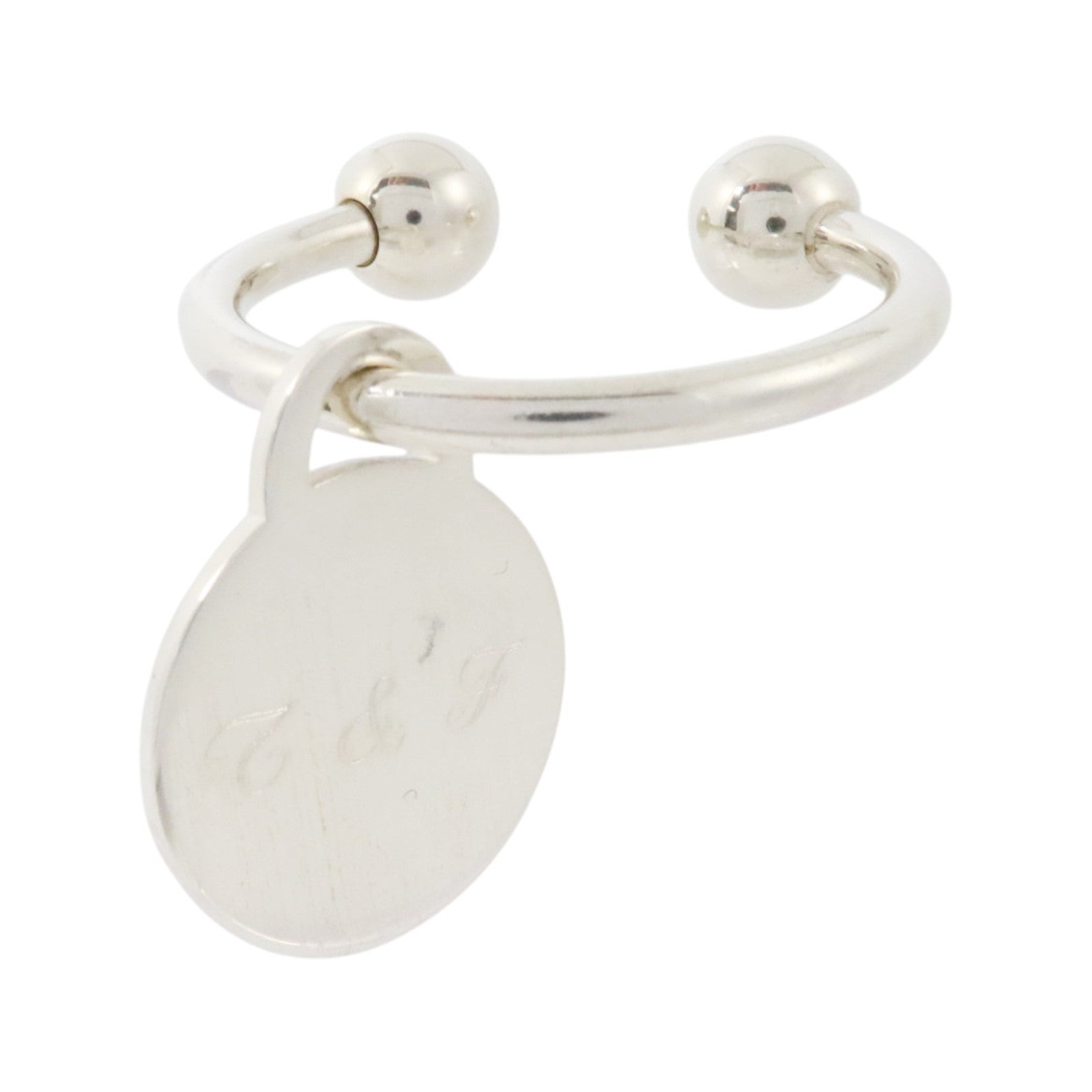 TIFFANY＆CO 925純銀Round Tag Screwball Keyring鎖匙扣