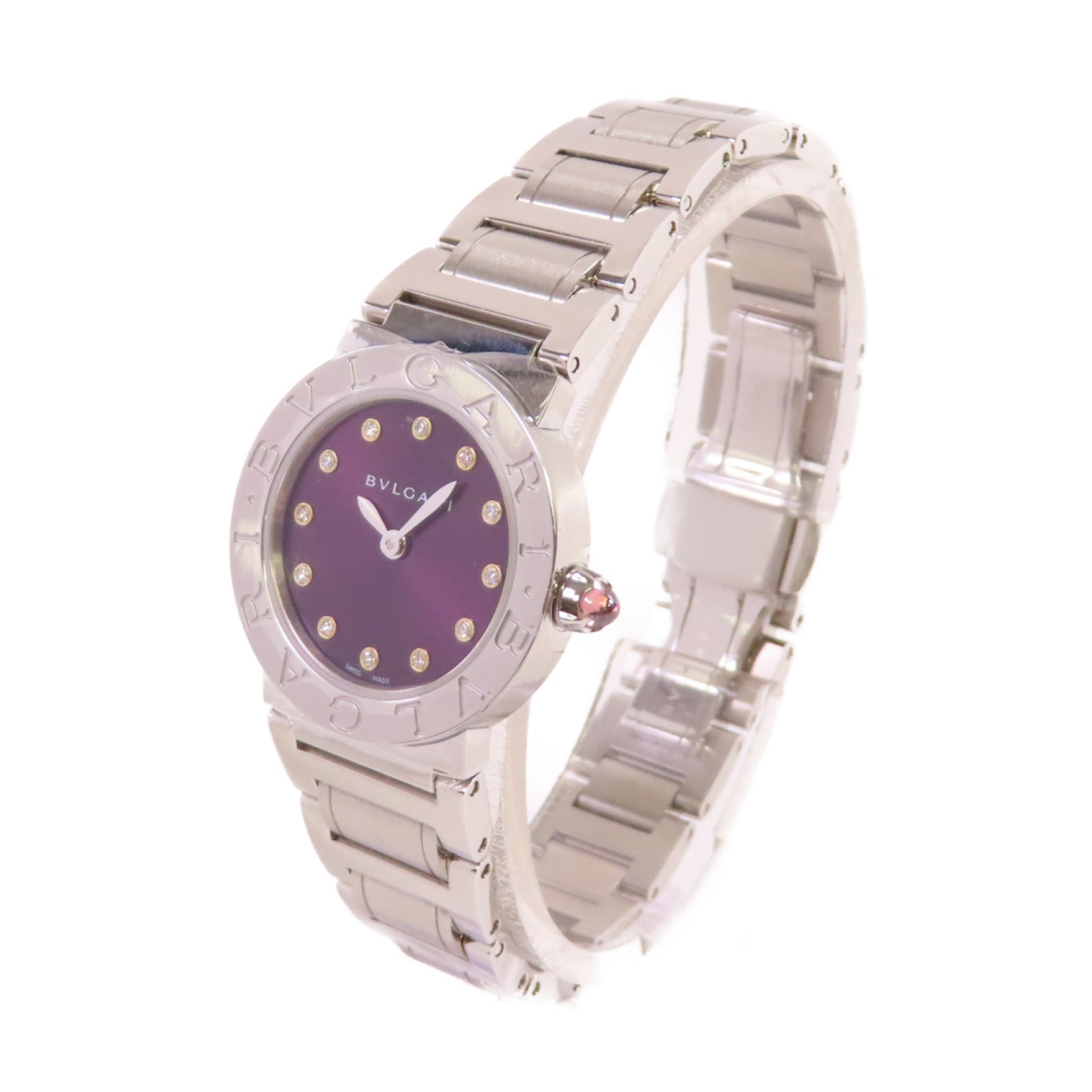 BVLGARI Bvlgari Bvlgari Lady Watch不鏽鋼石英機芯手錶紫色