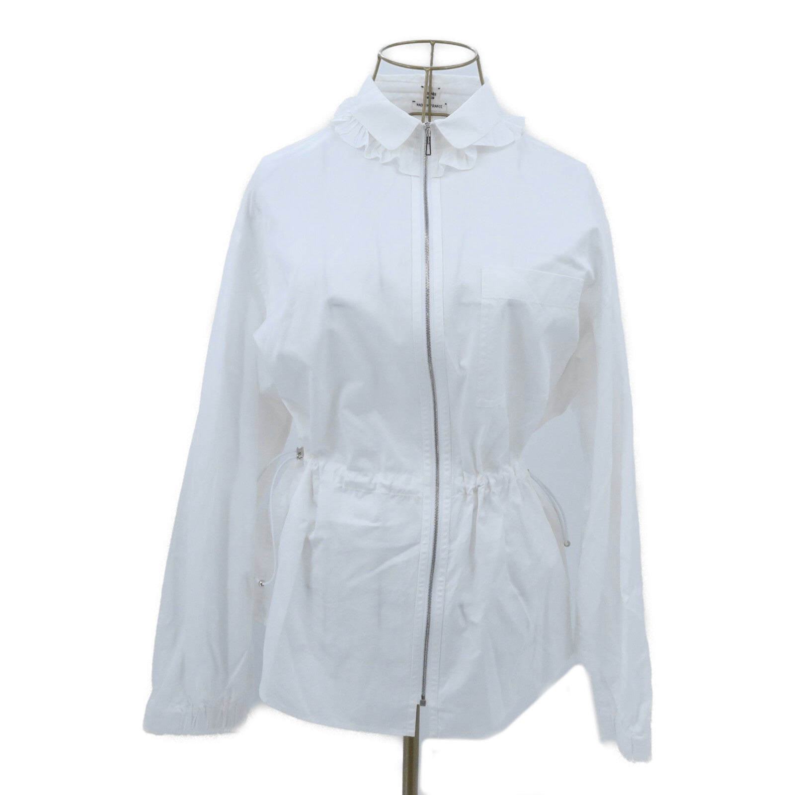 HERMES Cotton Pleated Ruffle Shirt上衣