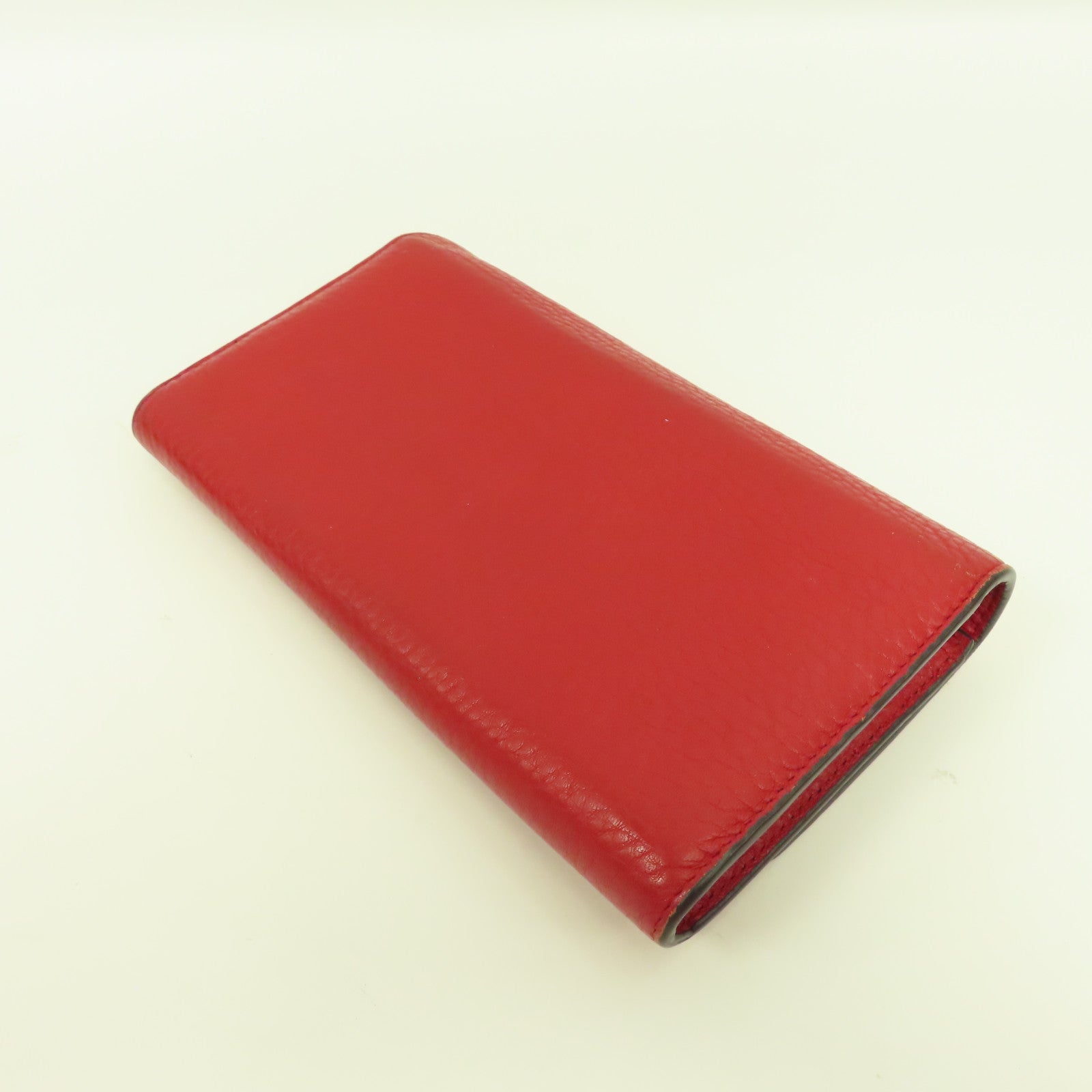 GUCCI 【激減優惠】牛皮皮革Long Wallet金扣長錢包紅色