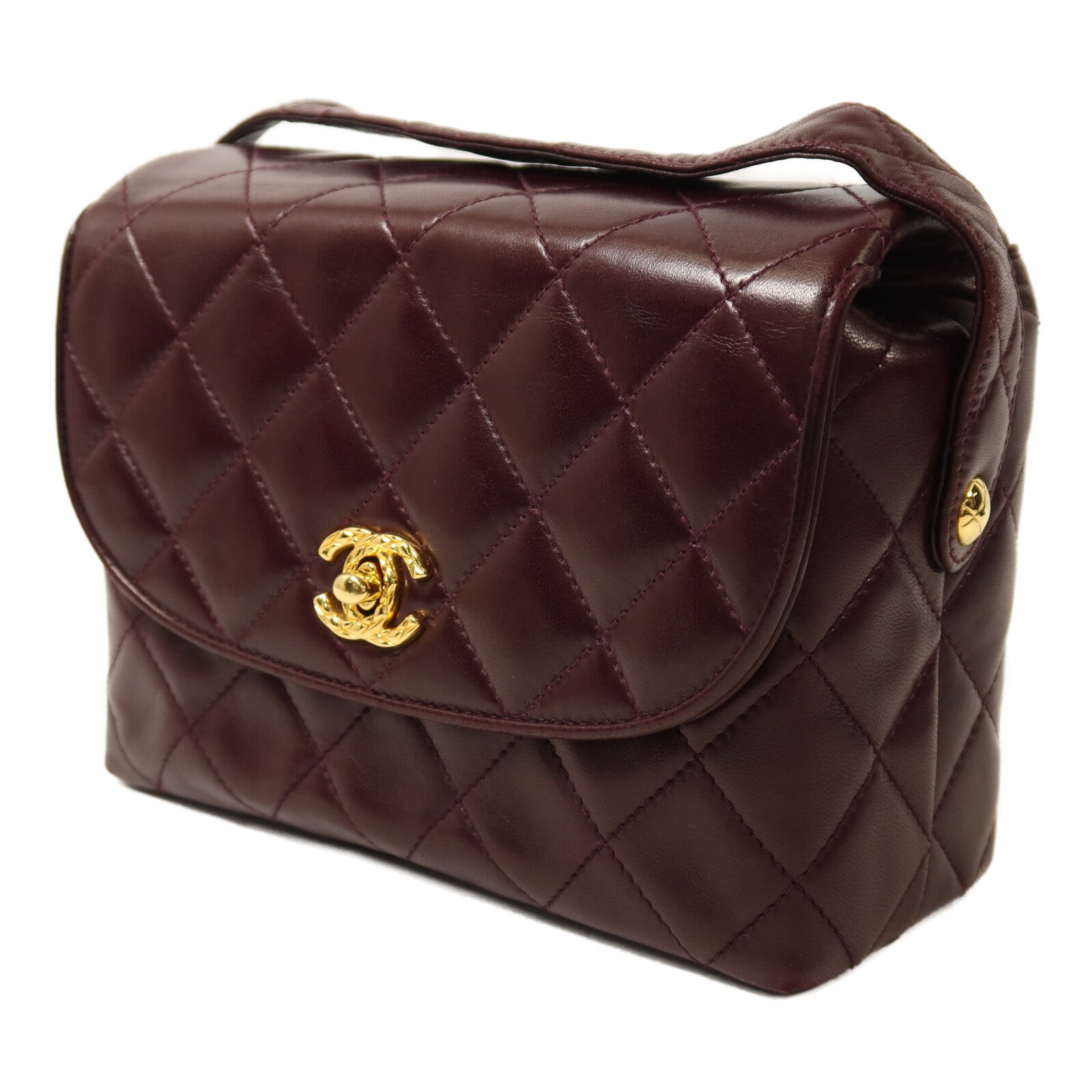 CHANEL 羊皮皮革Vintage Shoulder Bag金扣肩背袋