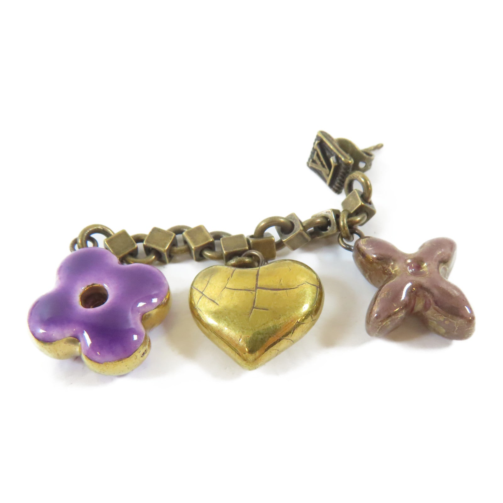 LOUIS VUITTON 【激減優惠】金屬Burkle Dray Charm Baroque Earrings耳環銅色/黃色/紫色/金色