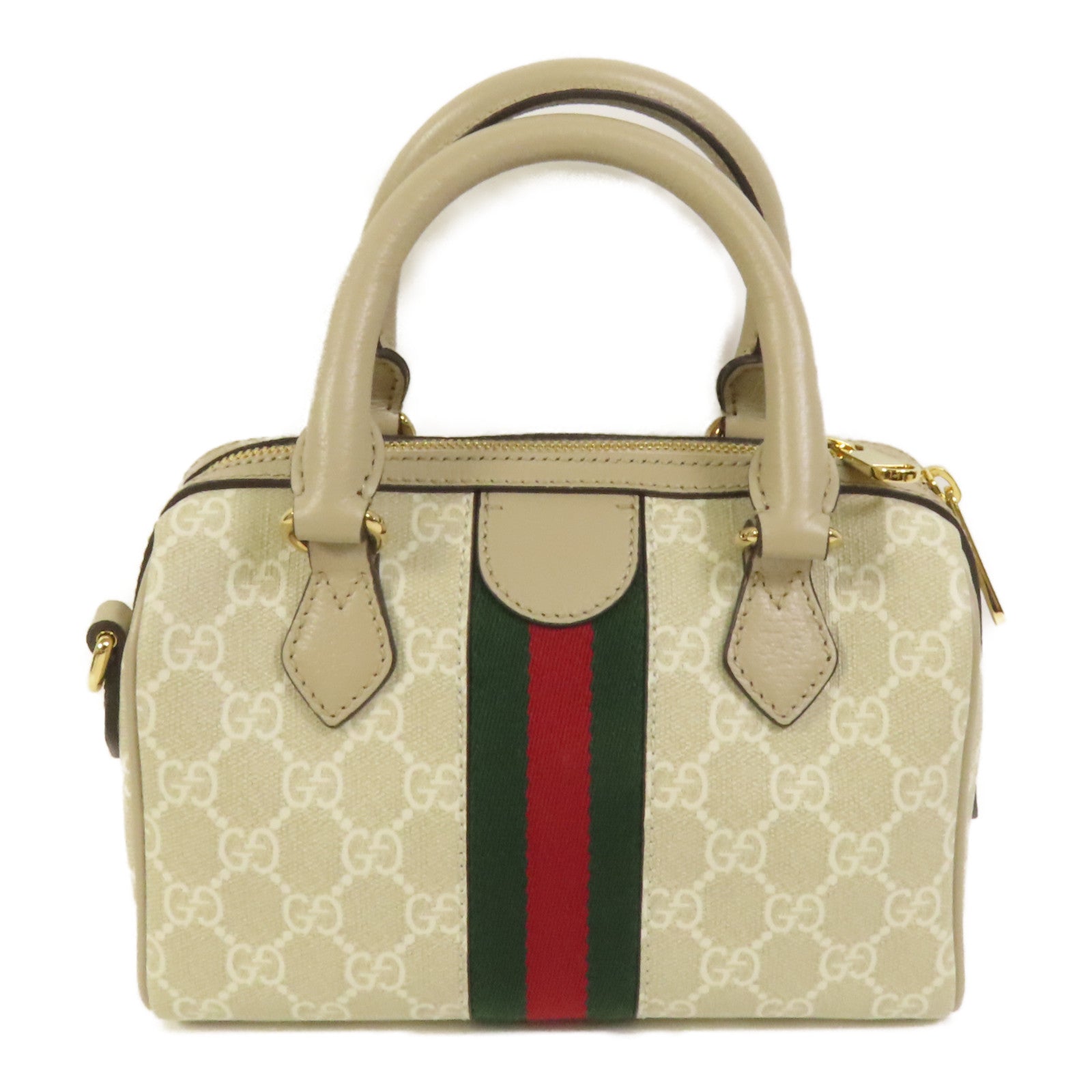 GUCCI 塗層帆布GG Ophidia Boston Bag金扣手挽肩背兩用袋