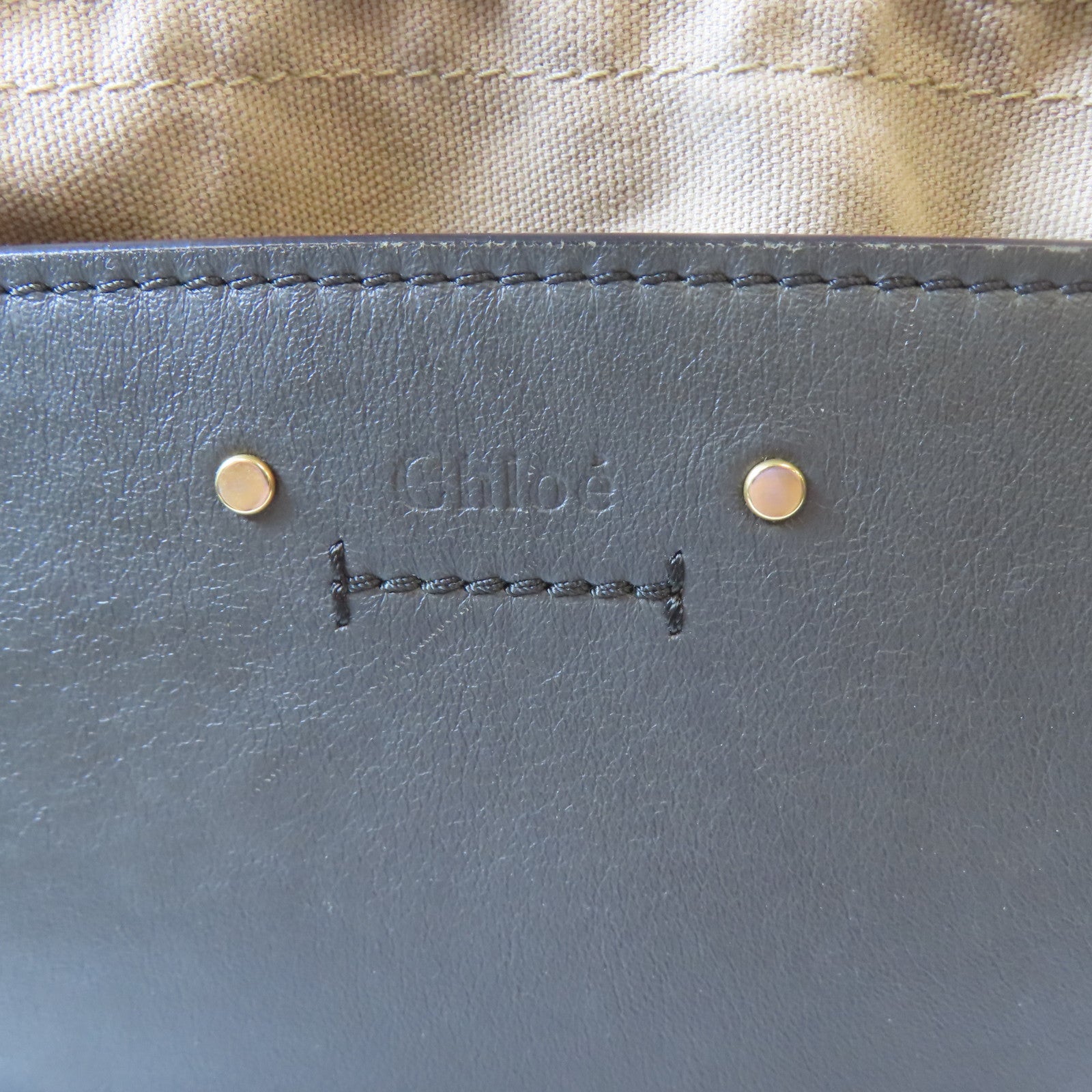 Chloe 牛皮皮革2way Shoulder Bag金扣手挽肩背兩用袋綠色