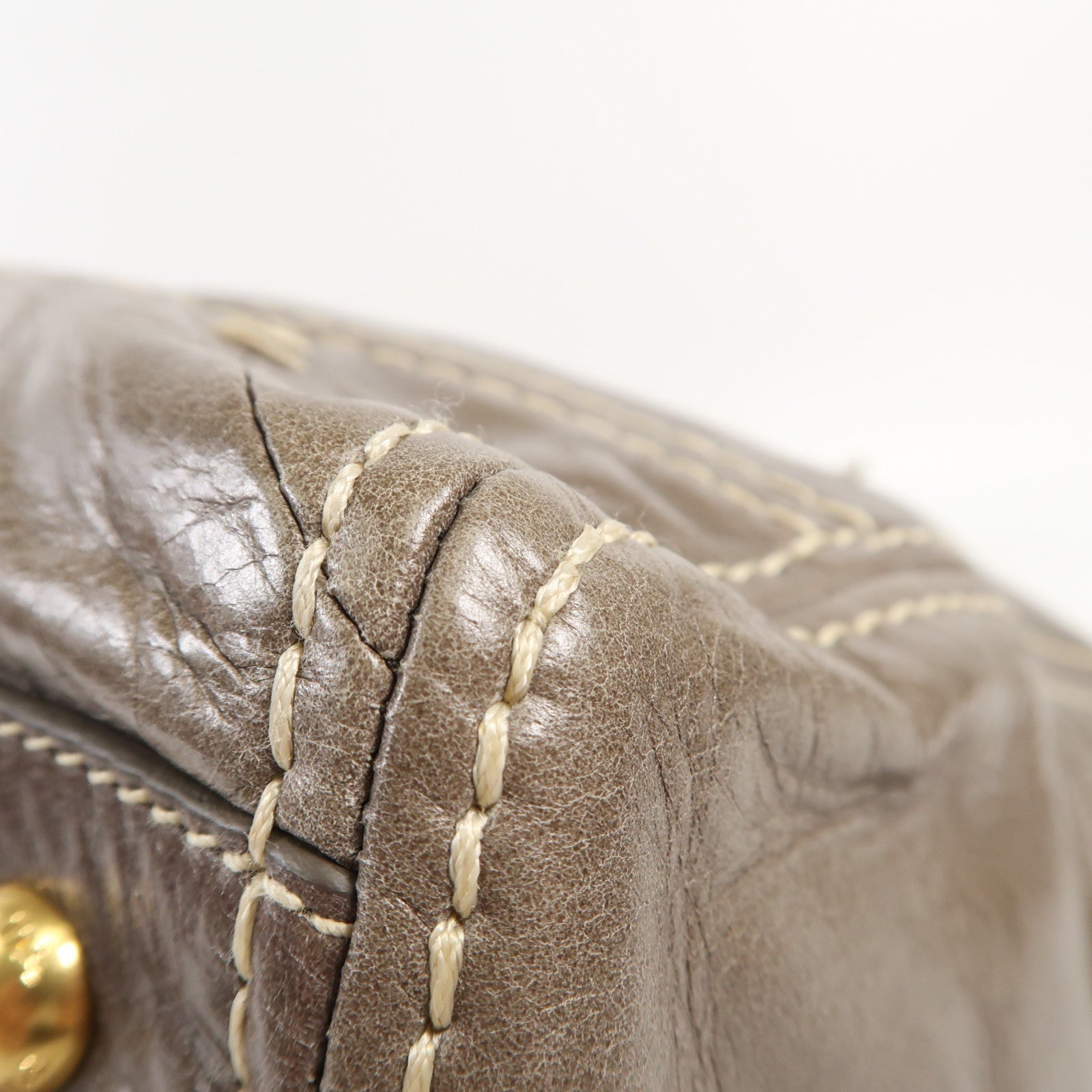 PRADA 牛皮皮革2 Way Shoulder Bag金扣手挽肩背兩用袋