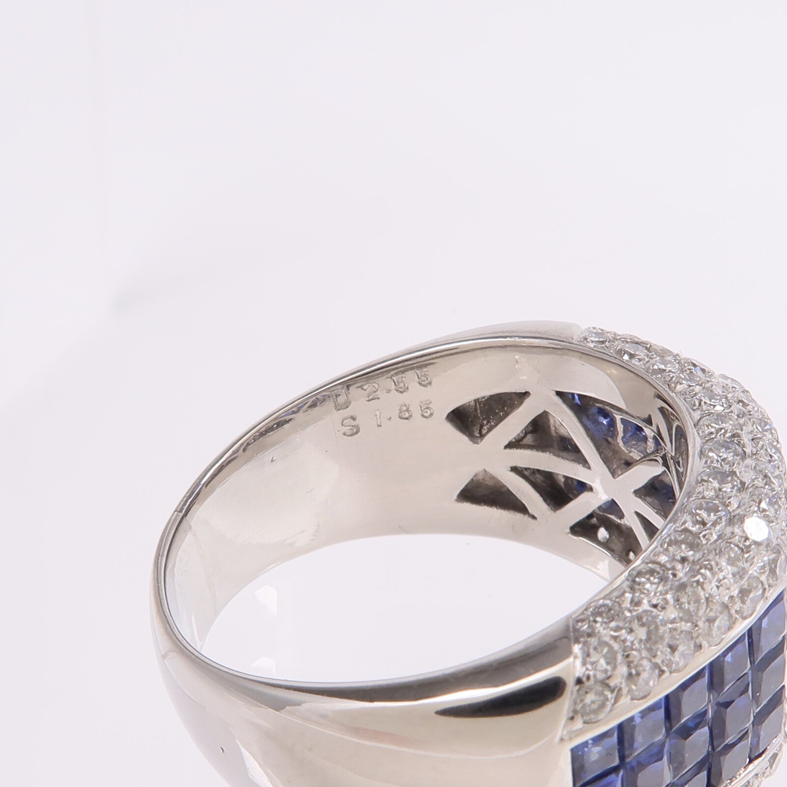 JEWELRY PT900鉑金Sapphire Diamond Ring藍寶石/鑽石戒指