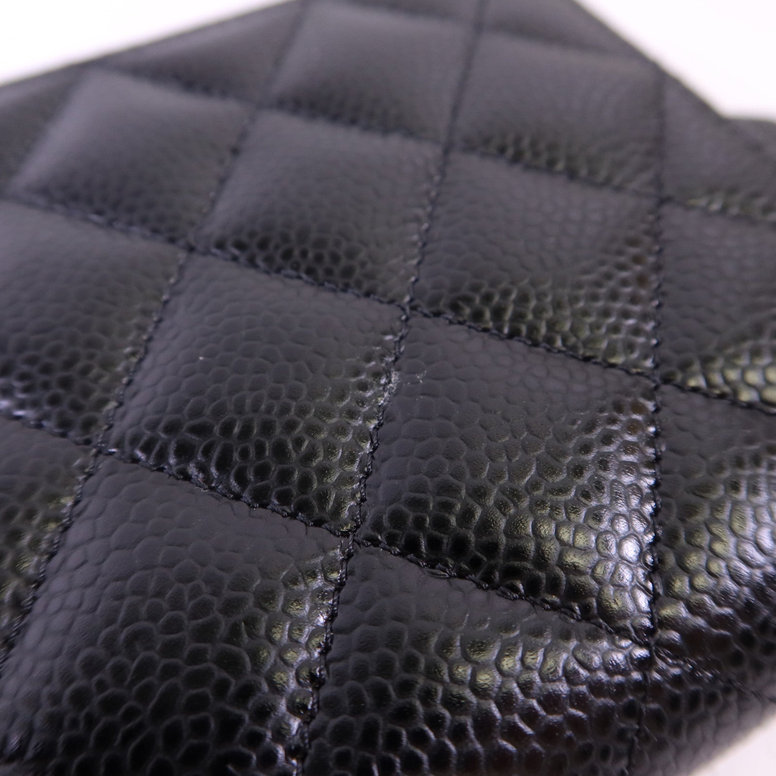 CHANEL 牛皮皮革Zipper Long Wallet金扣長錢包