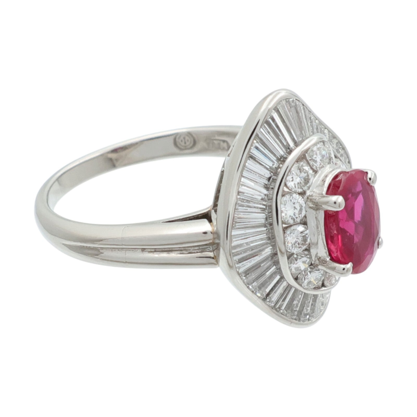 JEWELRY PT900鉑金/紅寶石Ruby鑽石戒指