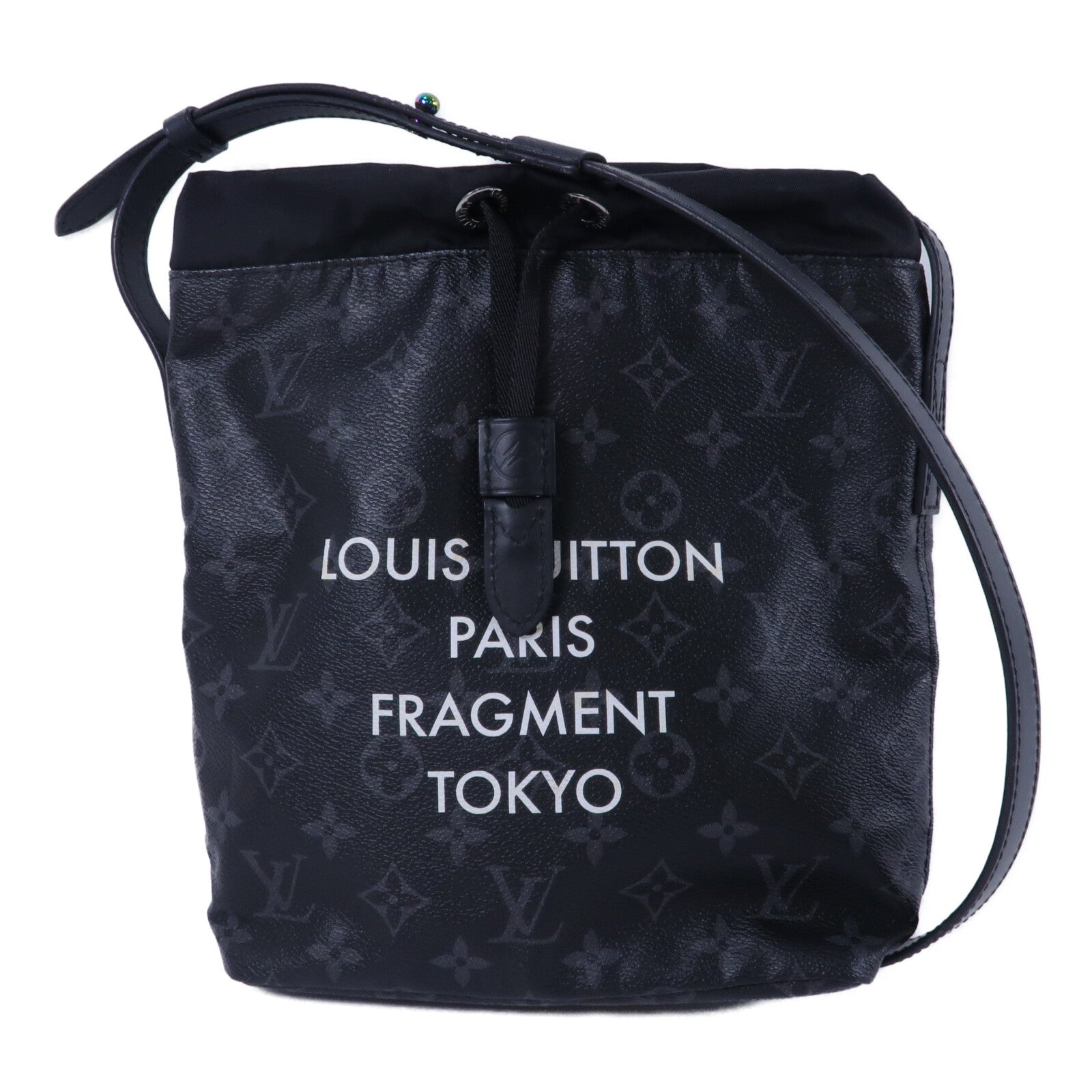 LOUIS VUITTON Monogram Eclipse LV x Hiroshi Fujiwara Fragment肩背袋