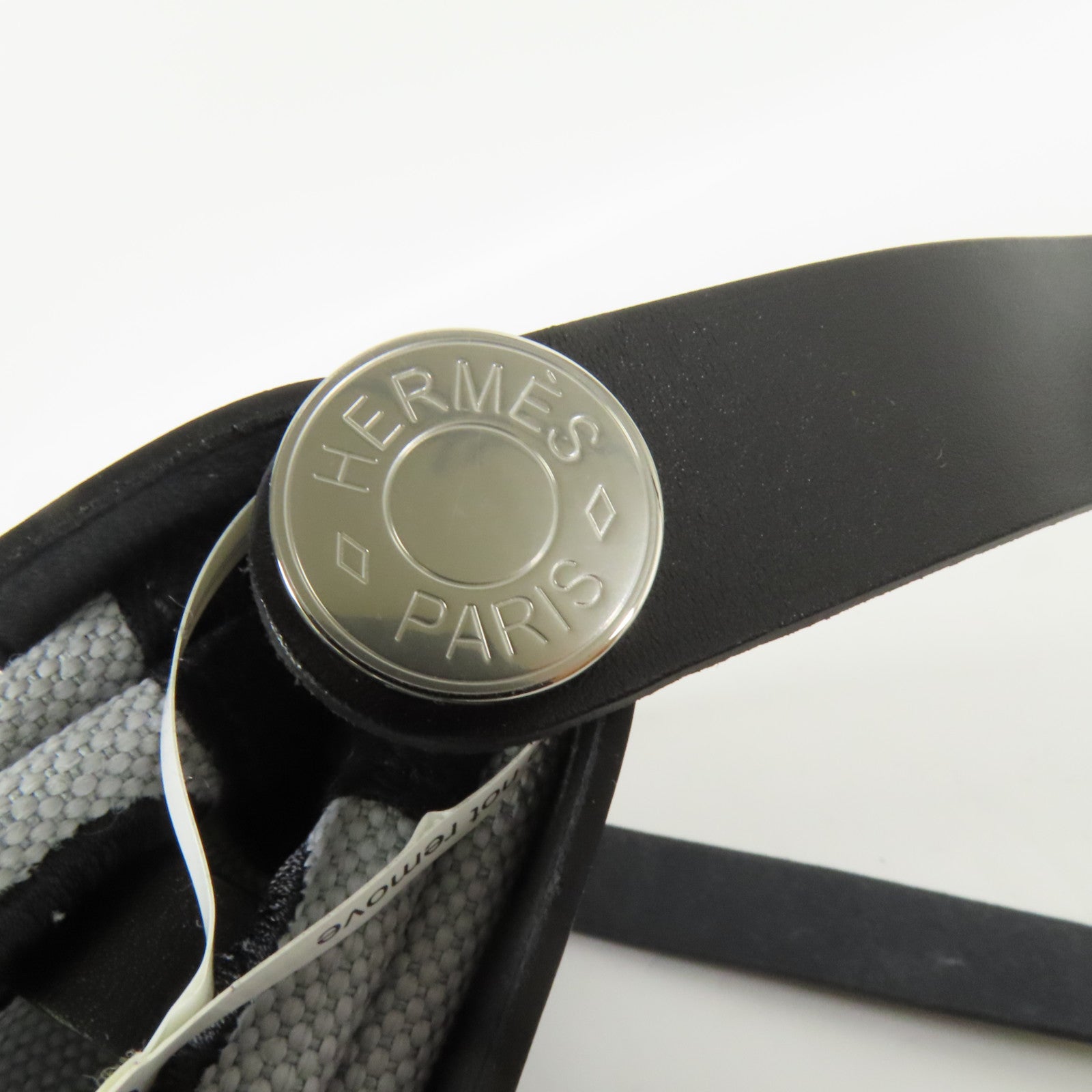 HERMES 帆布Mini Herbag肩背袋Gris Pantin