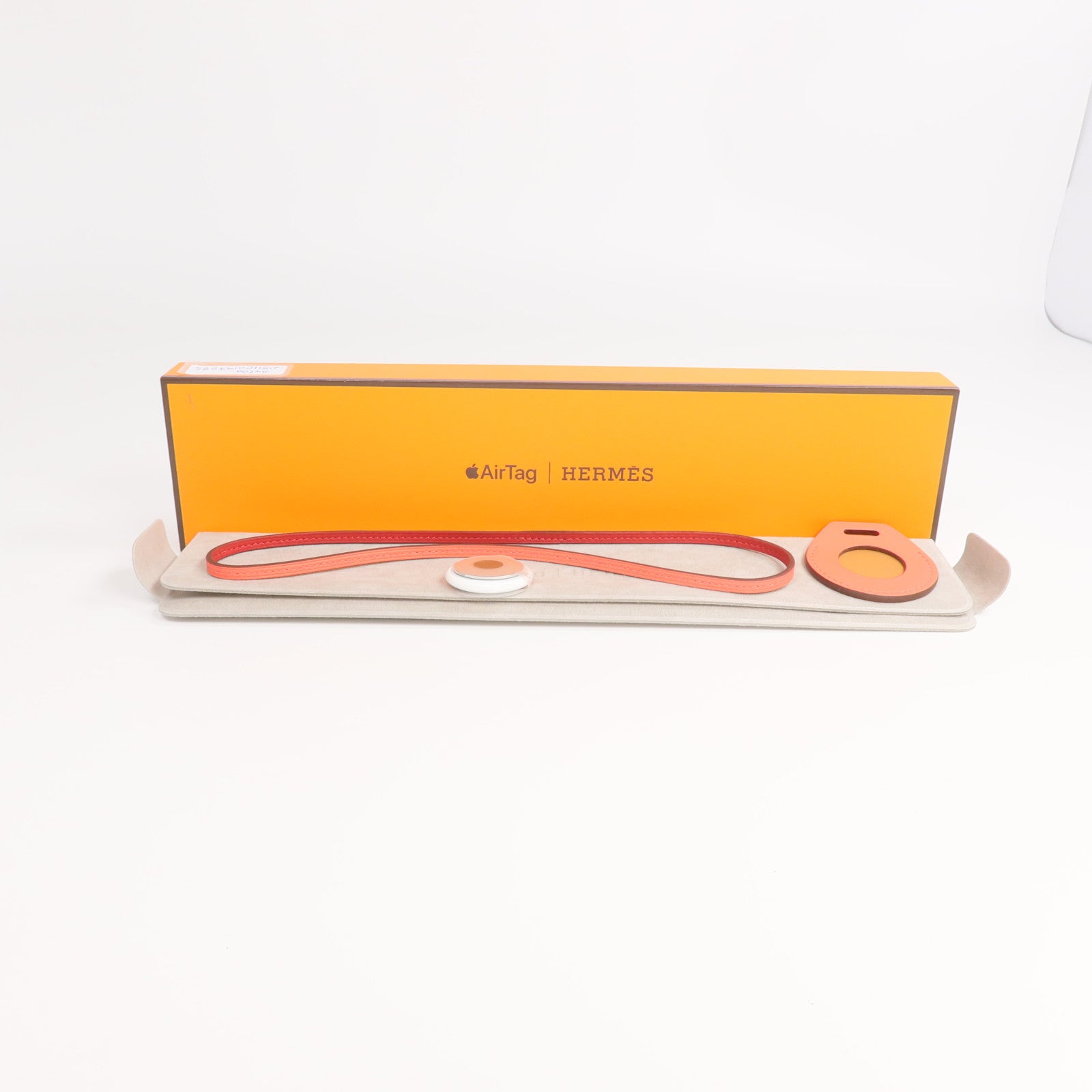 HERMES Swift皮革Apple AirTag Bicolor Bag Charm追蹤器掛飾