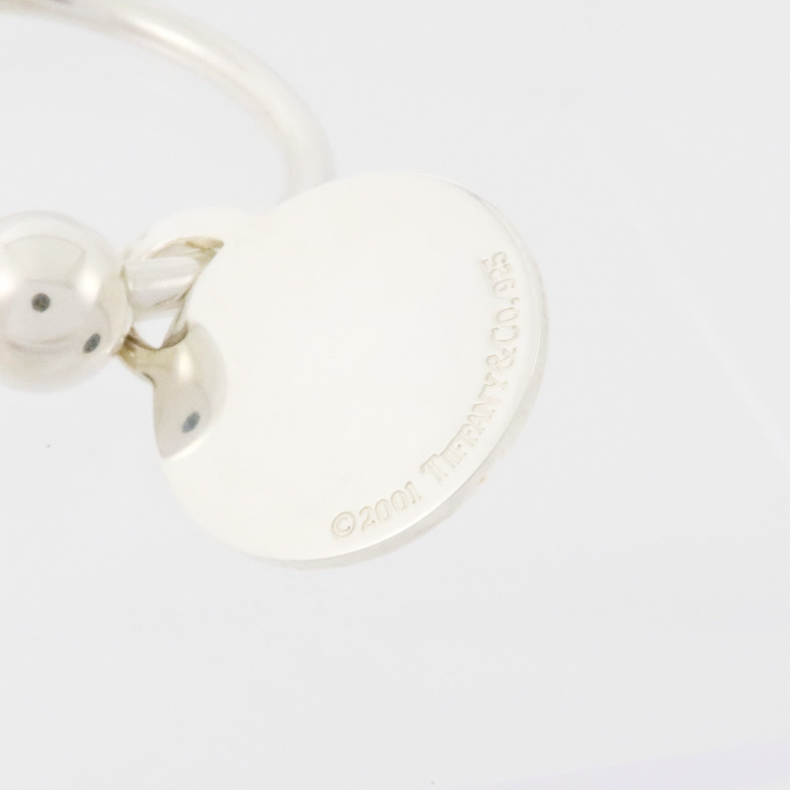 TIFFANY＆CO 925純銀Round Tag Screwball Keyring鎖匙扣