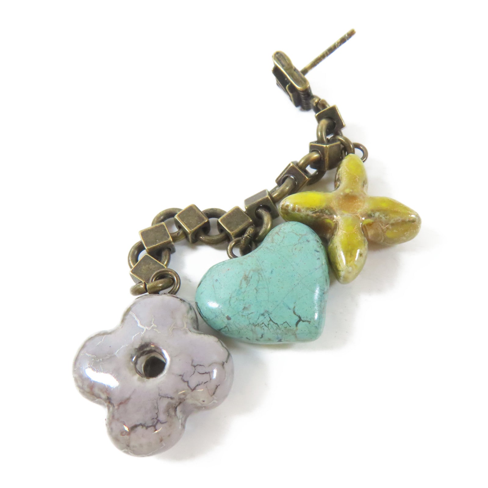 LOUIS VUITTON 【激減優惠】金屬Burkle Dray Charm Baroque Earrings耳環銅色/黃色/紫色/金色