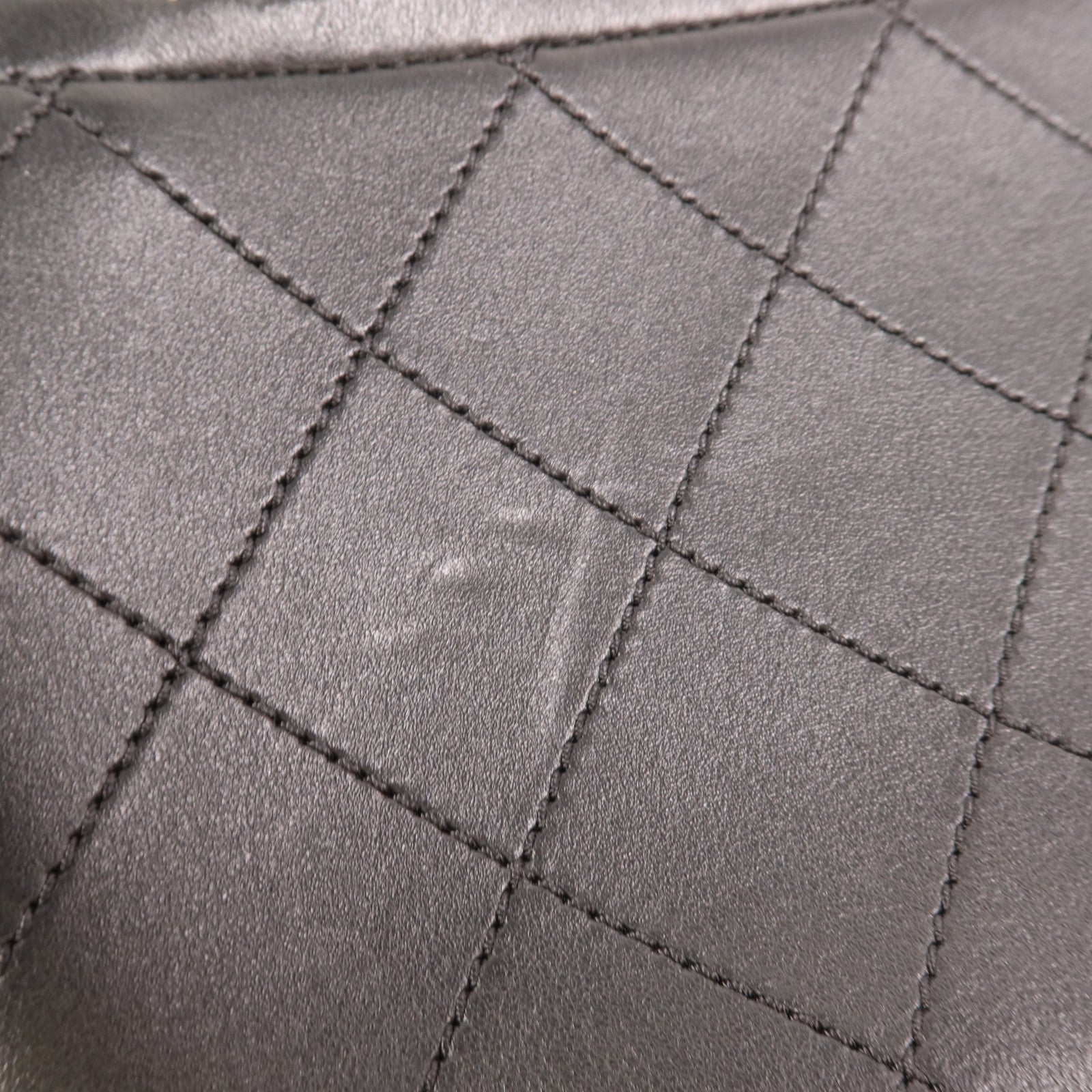 CHANEL 牛皮皮革Chain Shoulder銀扣手挽肩背兩用袋