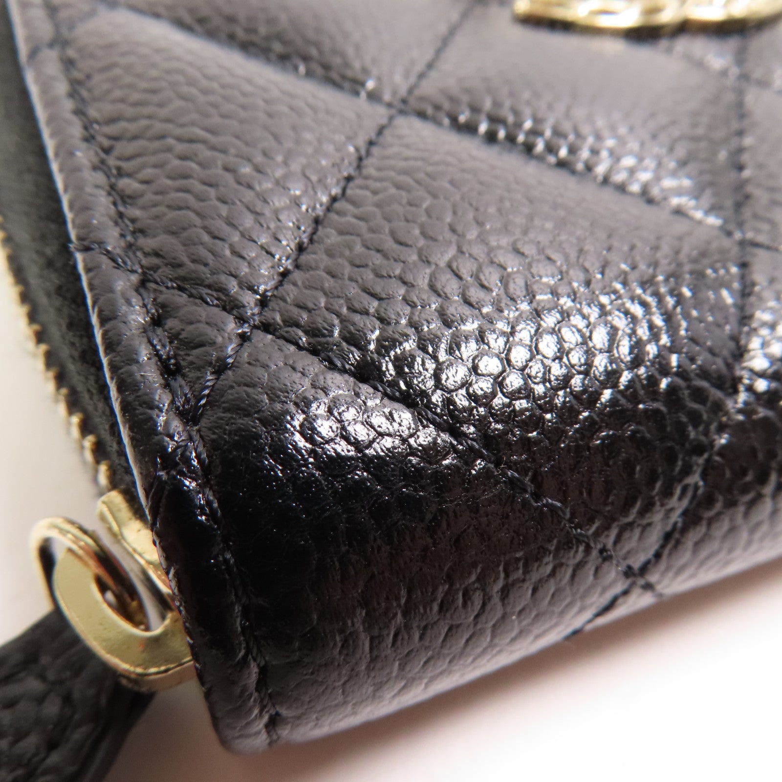 CHANEL 牛皮皮革Card/Coin Case金扣零錢包/卡片套