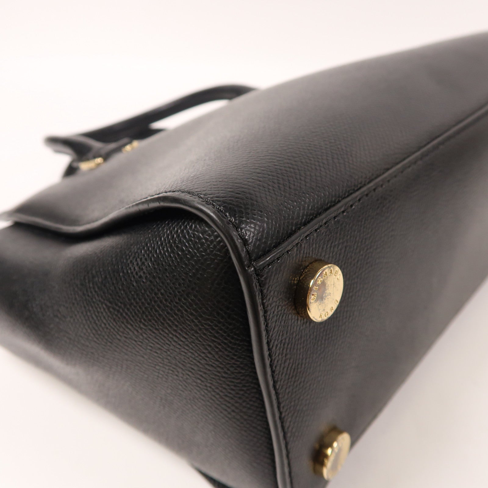 Michael Kors 牛皮皮革Shoulder Bag金扣手挽肩背兩用袋黑色
