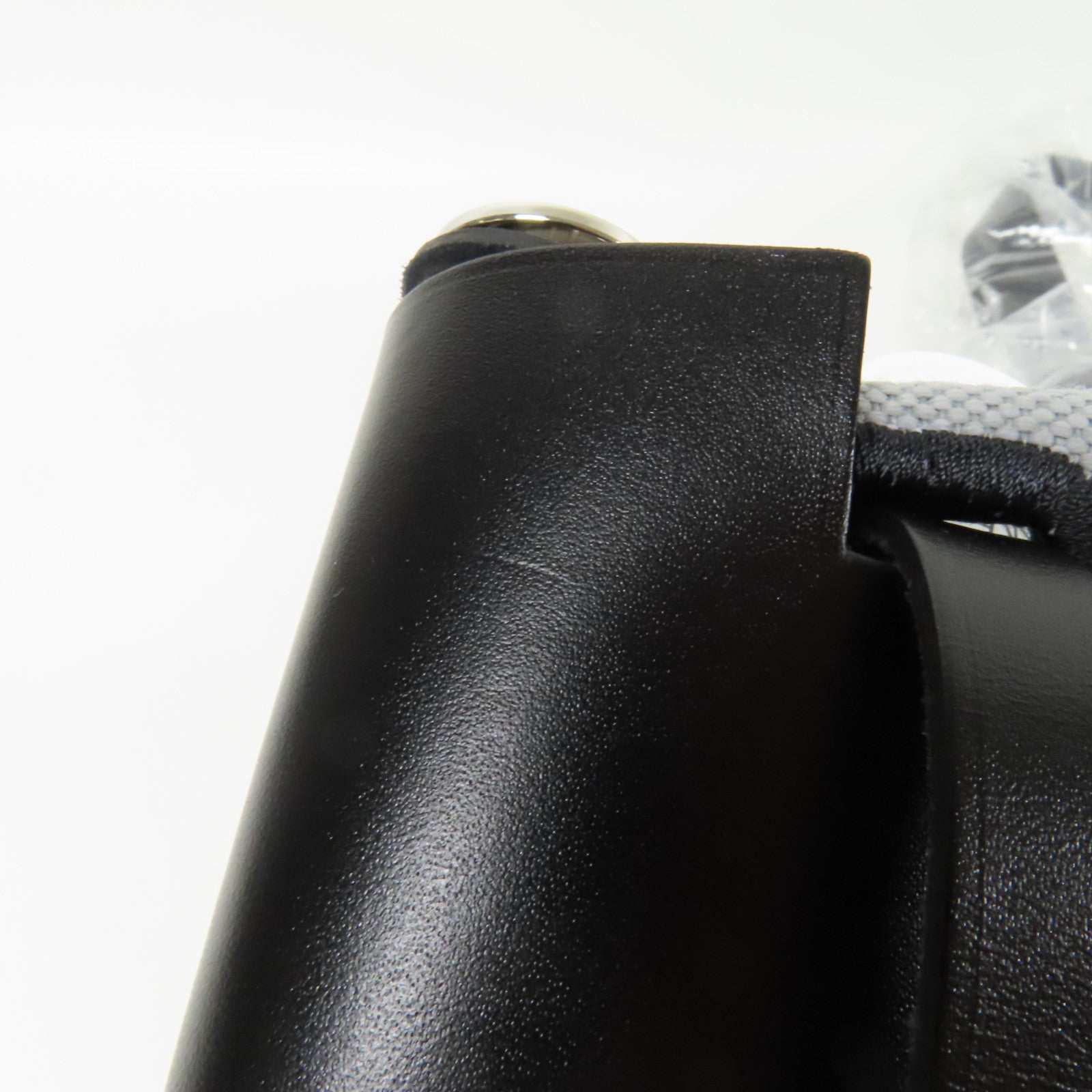 HERMES 帆布Mini Herbag肩背袋Gris Pantin