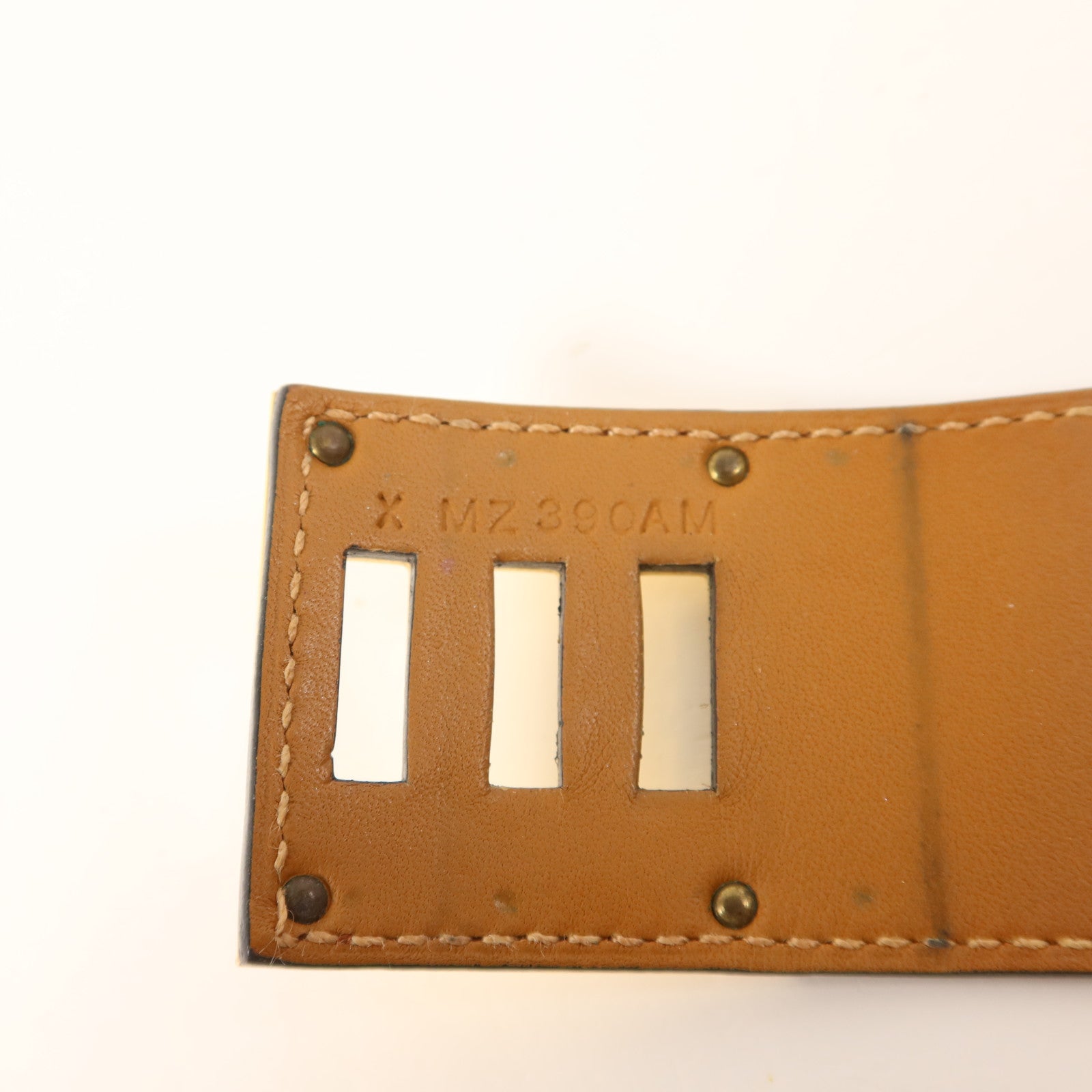 HERMES Swift皮革Kelly Dog Bracelet金扣手鐲