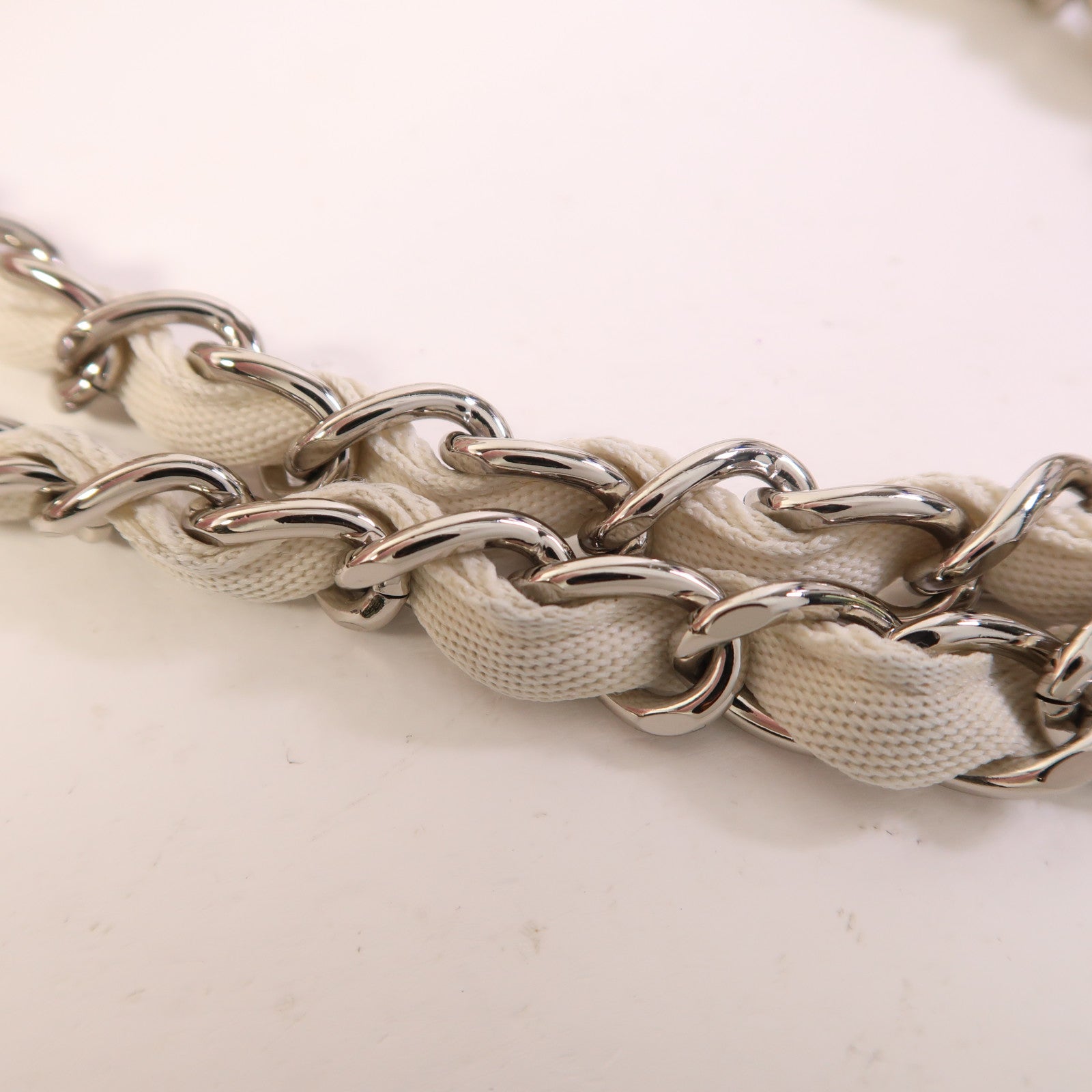 CHANEL Straw Deavuille Tote銀扣手挽肩背兩用袋