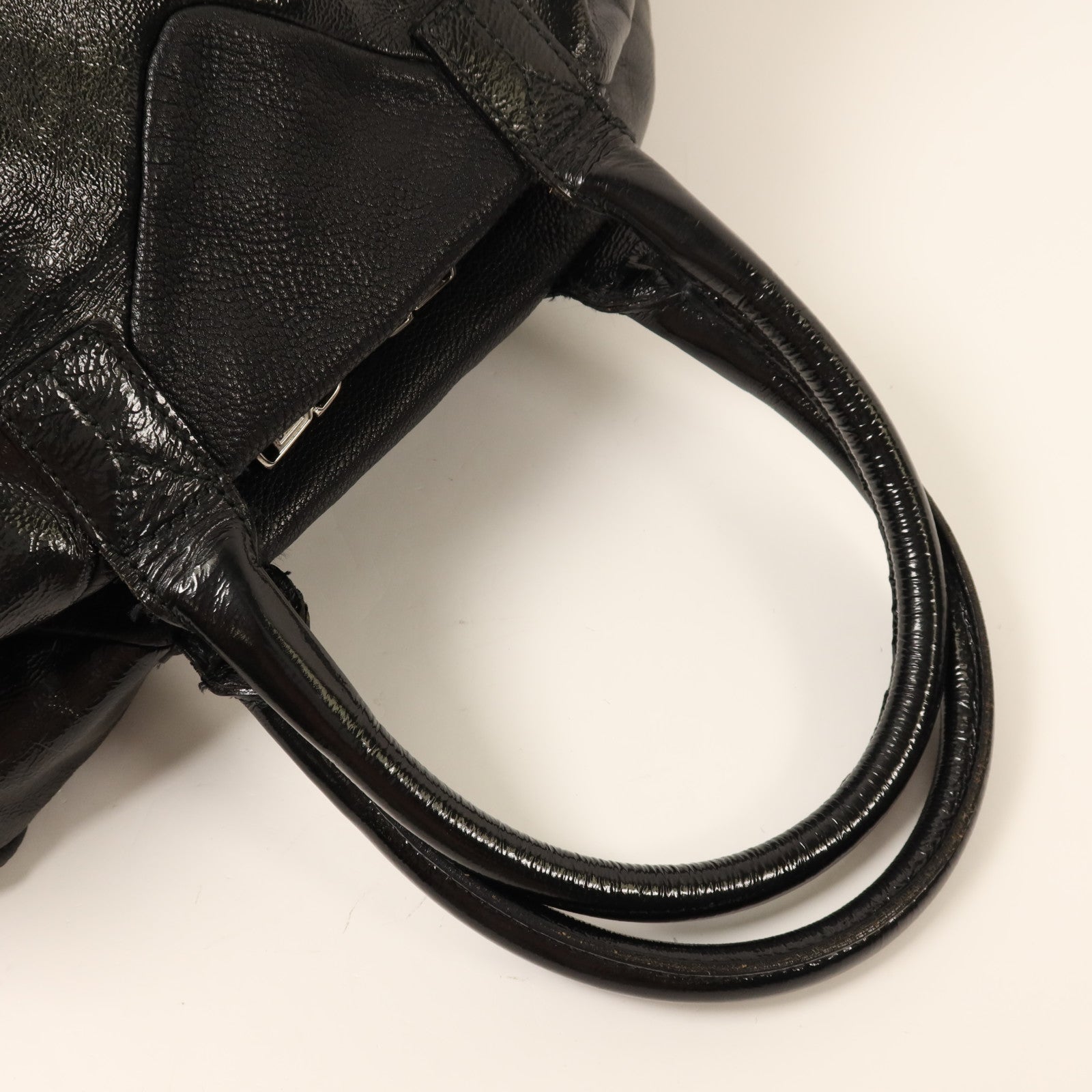 SAINT LAURENT 牛皮皮革Easy Boston Bag銀扣手挽袋
