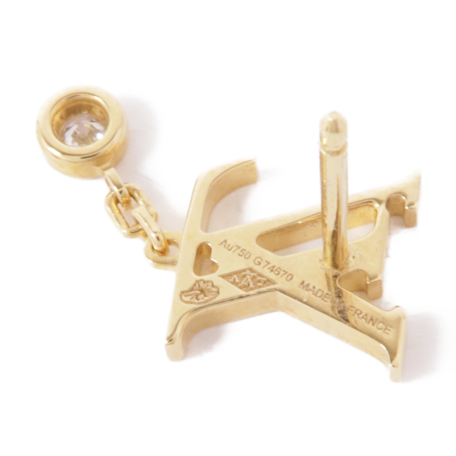 LOUIS VUITTON 18K黃金Idylle Blossom Ear Stud鑽石耳環