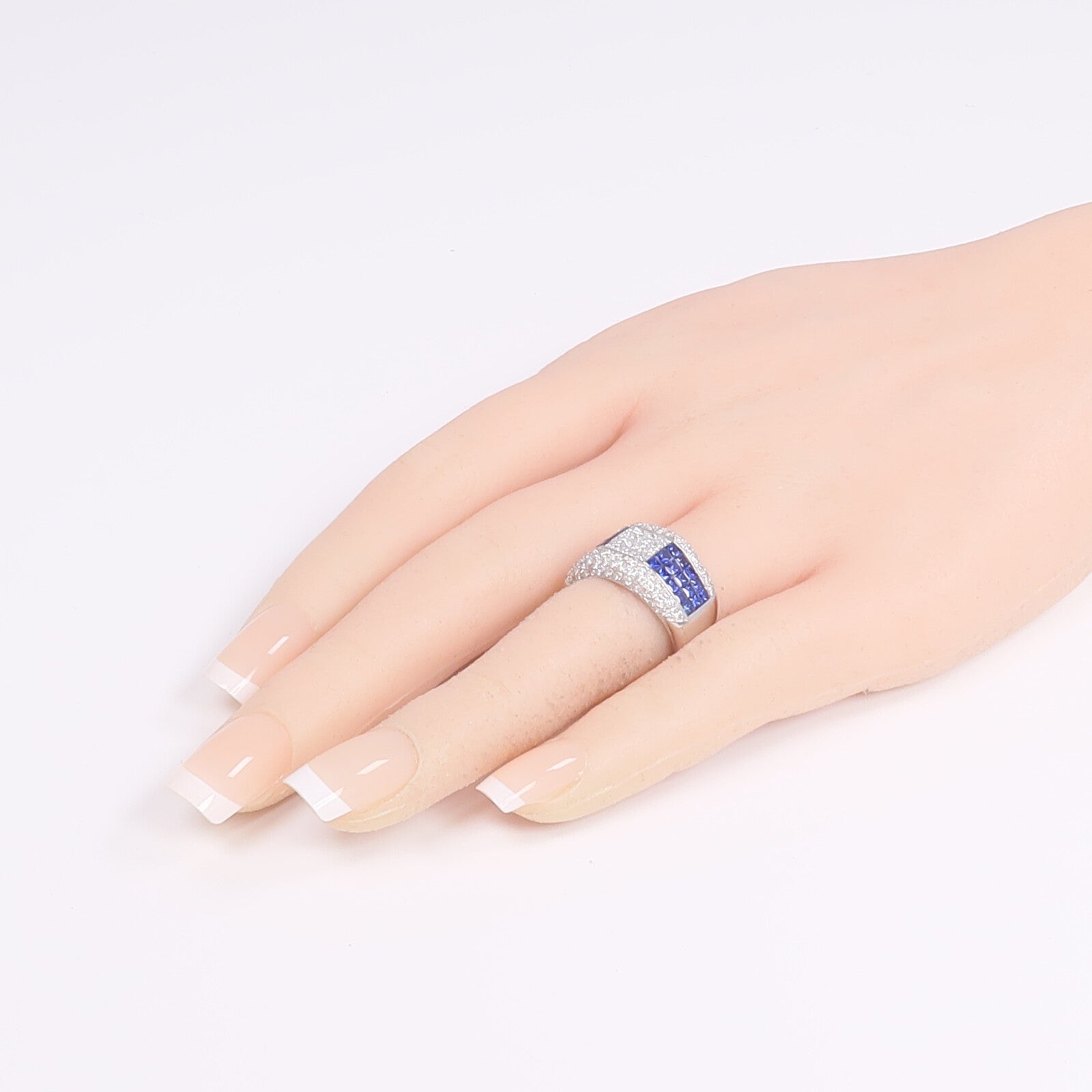 JEWELRY PT900鉑金Sapphire Diamond Ring藍寶石/鑽石戒指