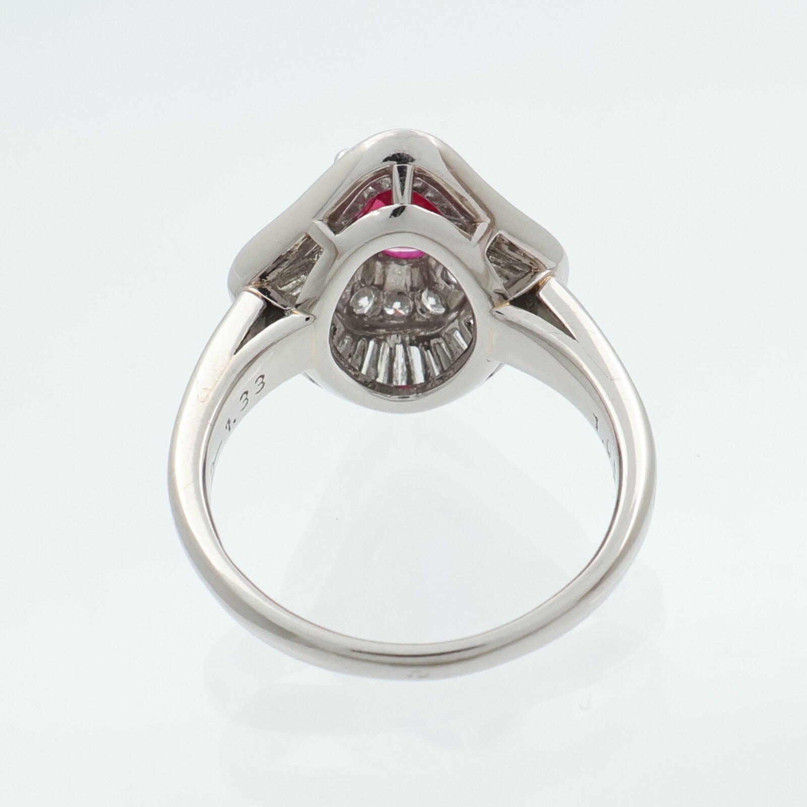 JEWELRY PT900鉑金/紅寶石Ruby鑽石戒指