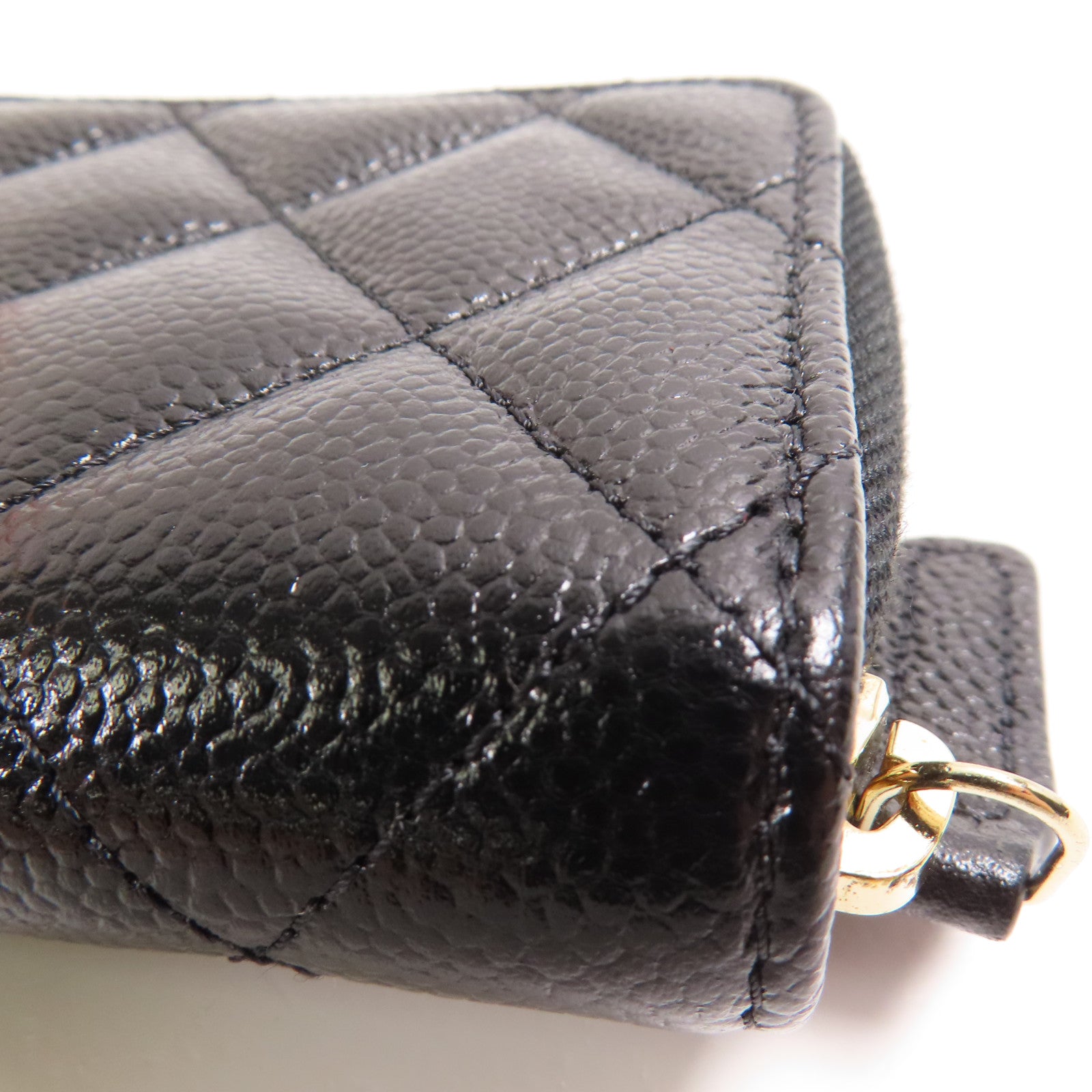 CHANEL 牛皮皮革Card/Coin Case金扣零錢包/卡片套
