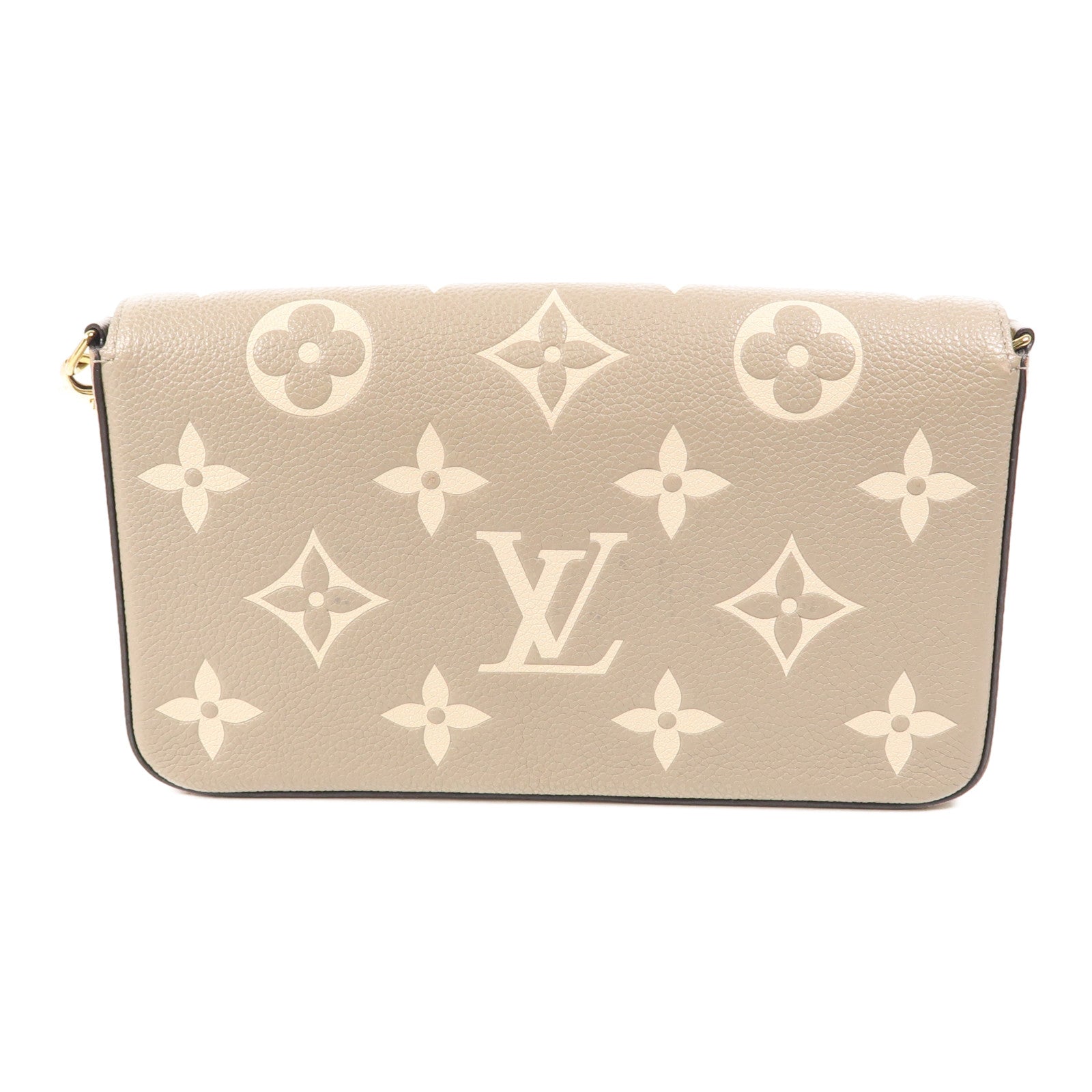 LOUIS VUITTON Monogram Empreinte Felicie Pochette金扣鏈帶肩背袋