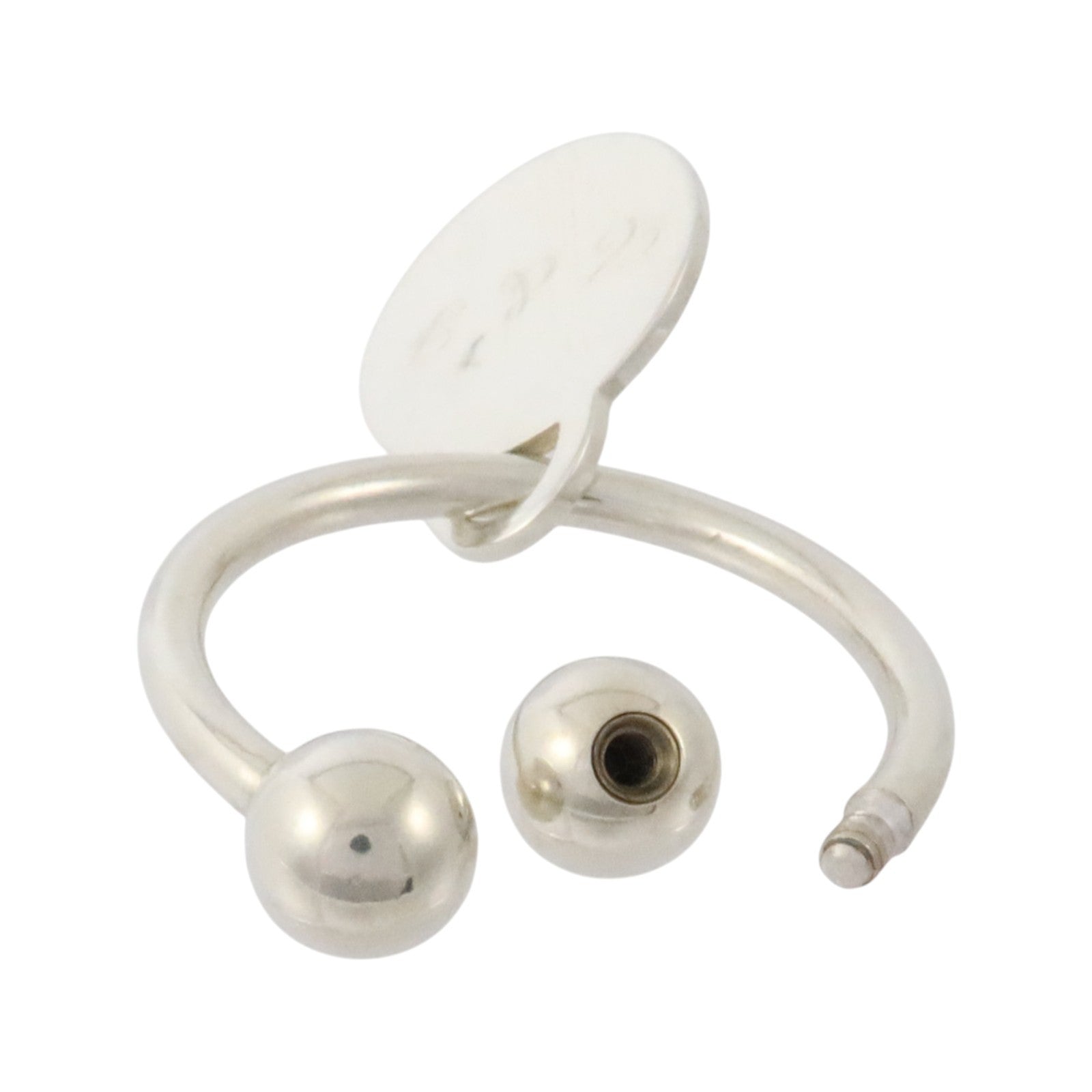 TIFFANY＆CO 925純銀Round Tag Screwball Keyring鎖匙扣