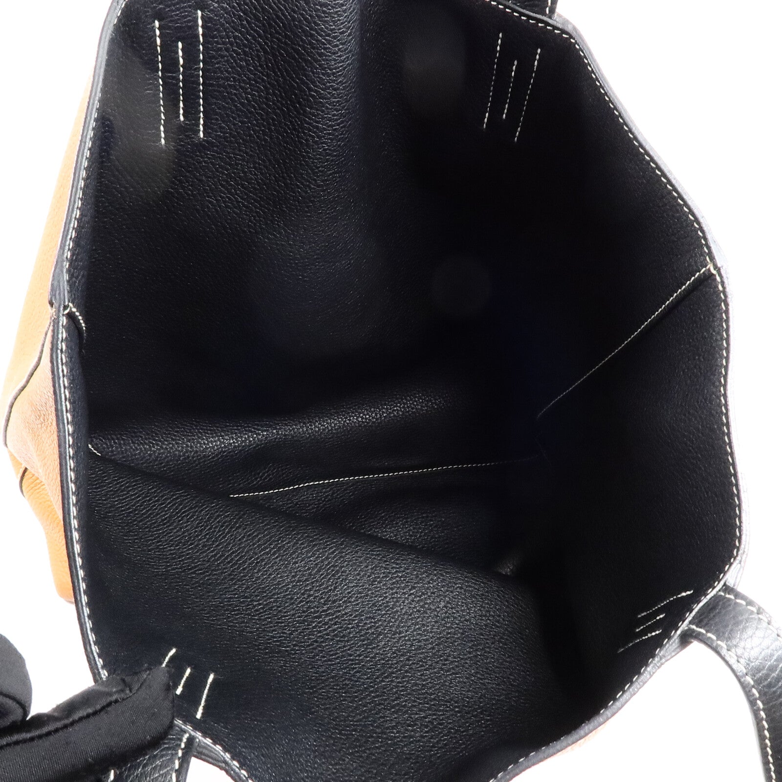 HERMES Clemence皮革Double Sens 35肩背袋Gold/Noir
