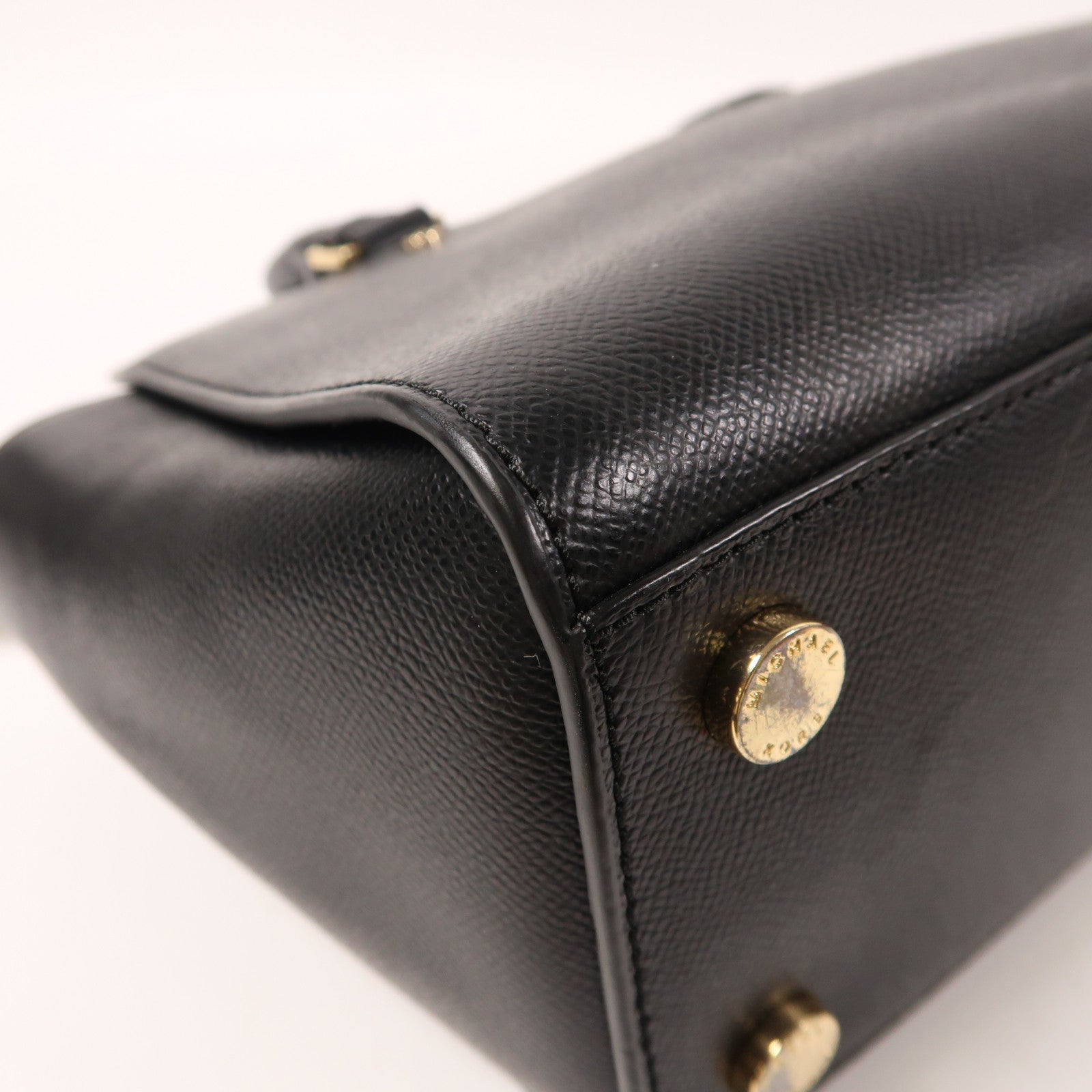 Michael Kors 牛皮皮革Shoulder Bag金扣手挽肩背兩用袋黑色