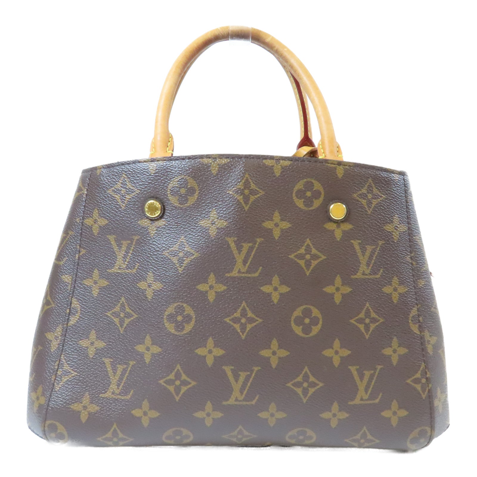 LOUIS VUITTON Monogram Montaigne金扣手挽肩背兩用袋啡色