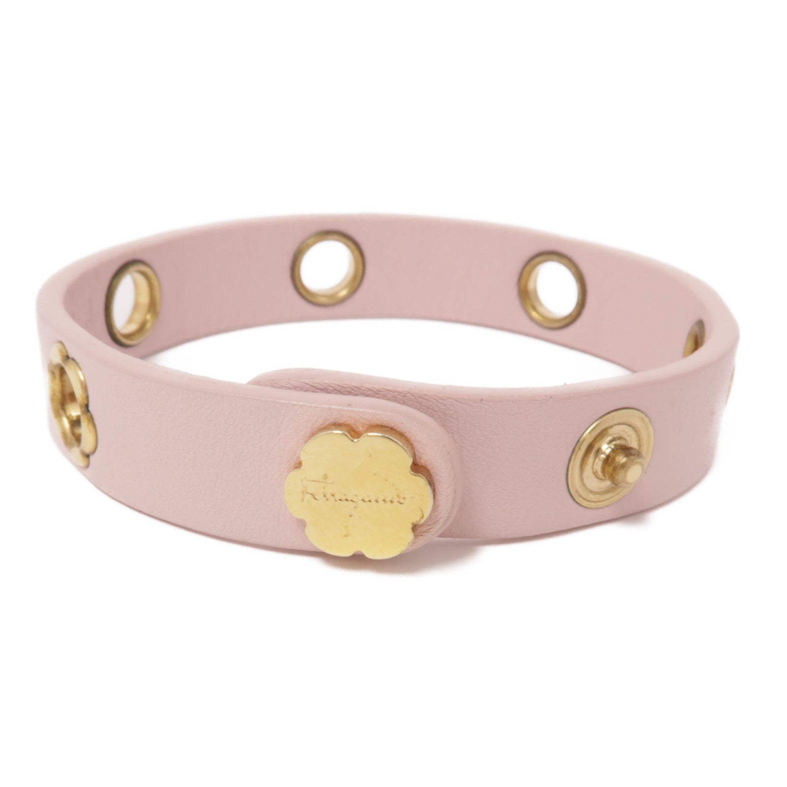 Salvatore Ferragamo 皮革/金屬Bracelet手鐲