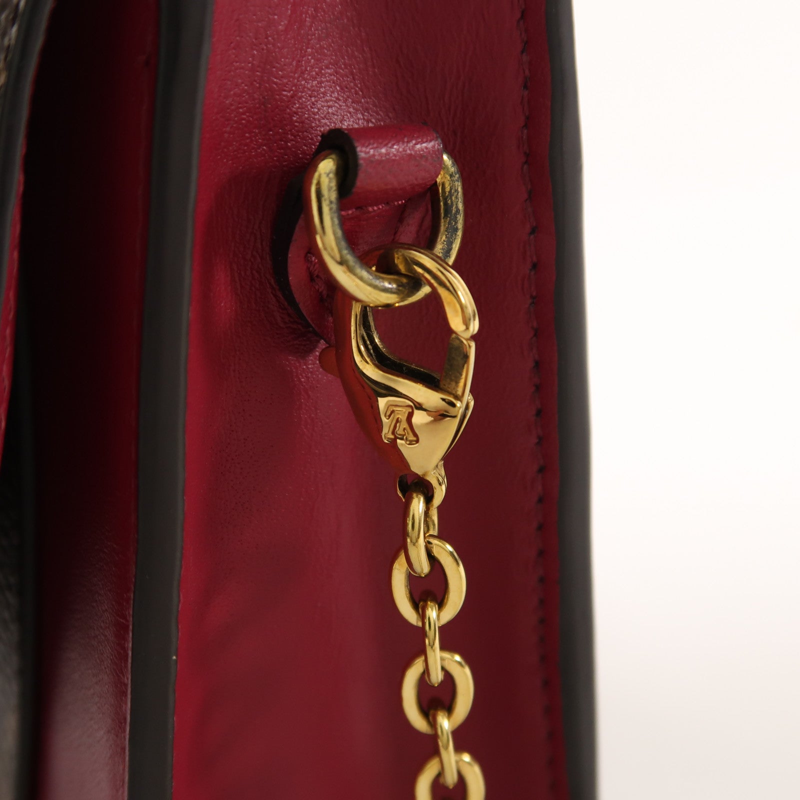 LOUIS VUITTON Monogram Portefeuille Flore金扣鏈帶肩背袋